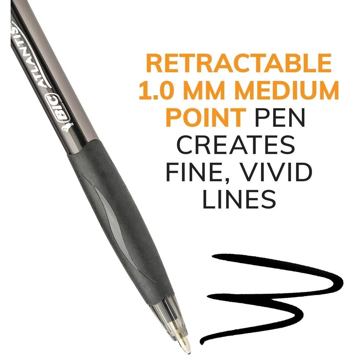 5 BIC Atlantis Ball Pens - 4 Pack - Black, 5 of 9