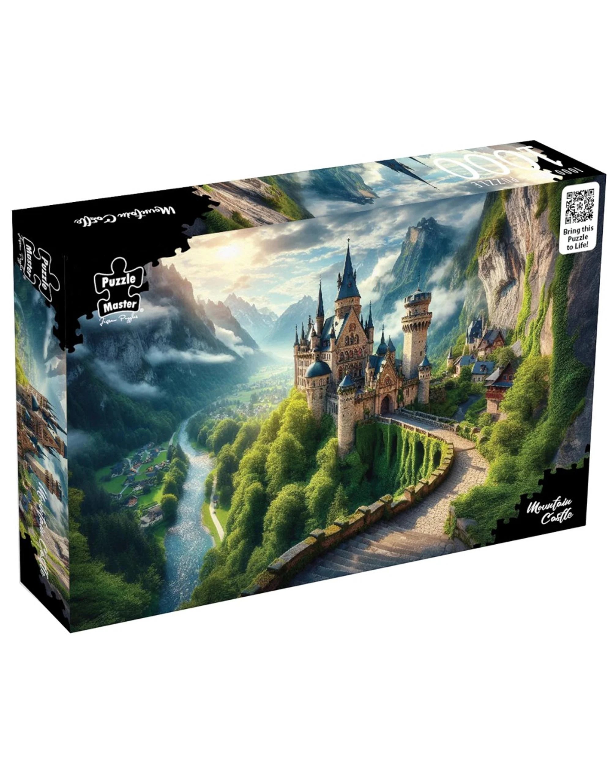 1 Puzzle Master Mountain Castle AR Edition 1000 Piece Jigsaw Puzzle, 1 of 10