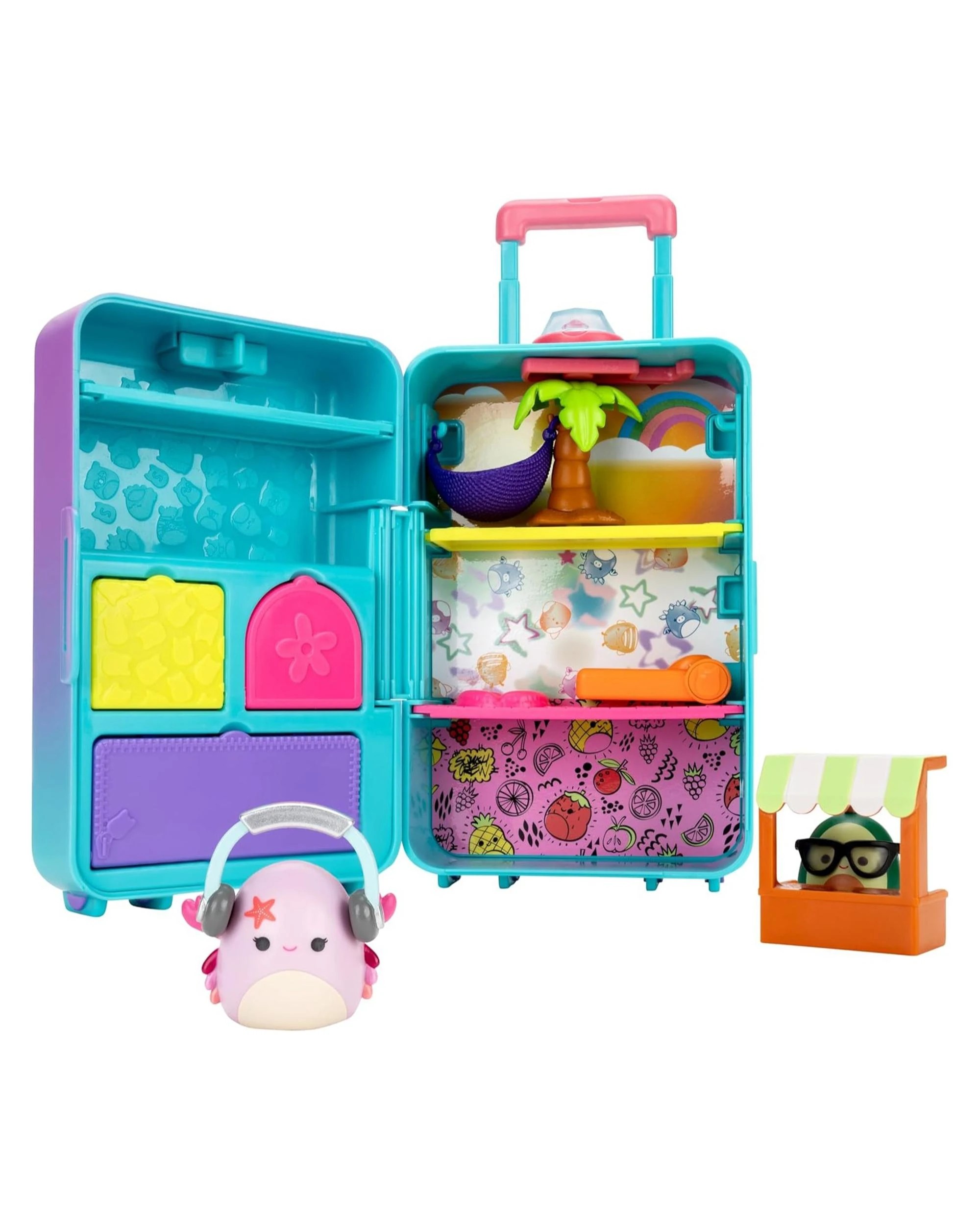 2 Squishmallows Squish-A-Longs On The Go Luggage Playset, 2 of 9