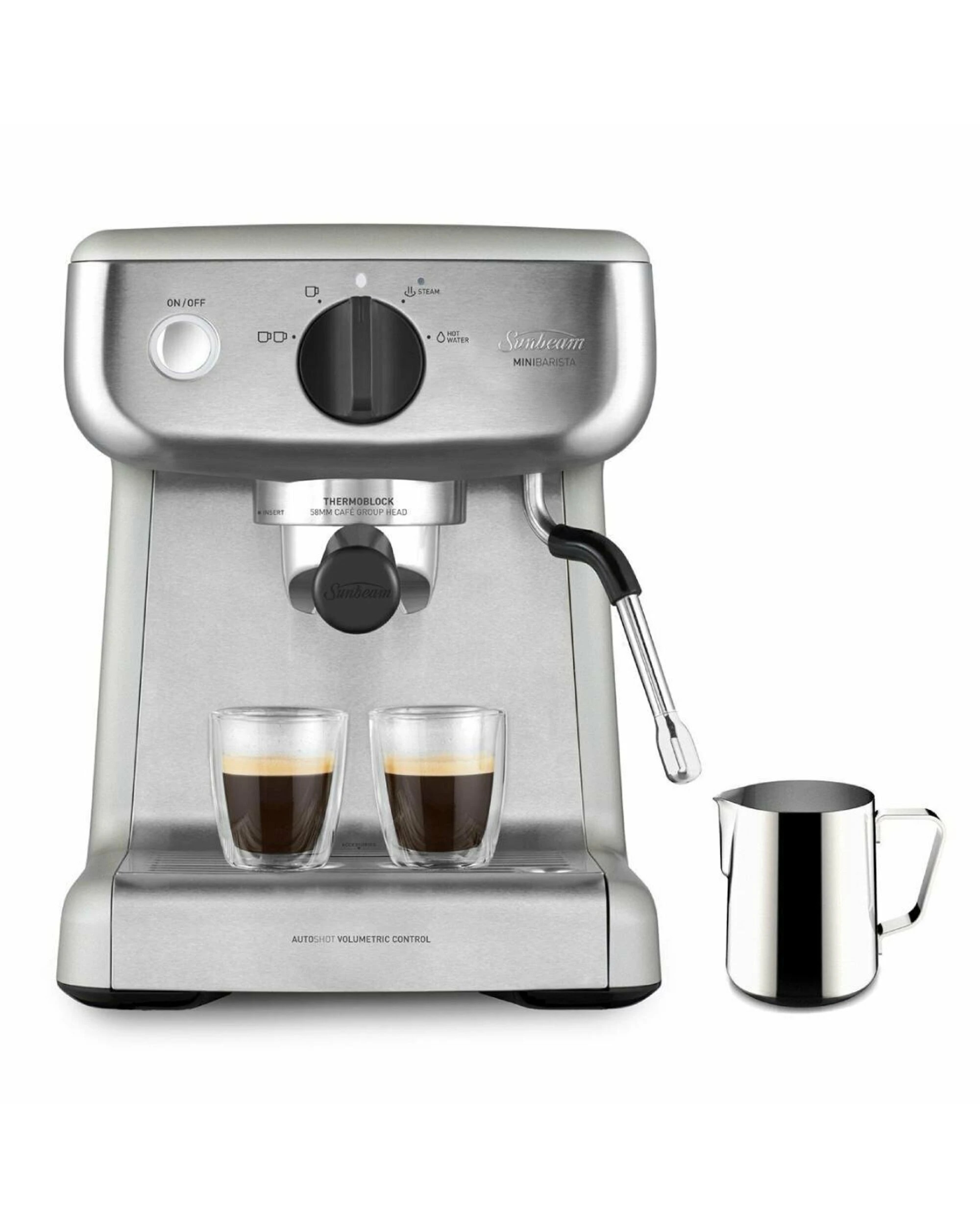 3 Sunbeam Mini Barista Espresso Coffee Machine Silver, 3 of 5