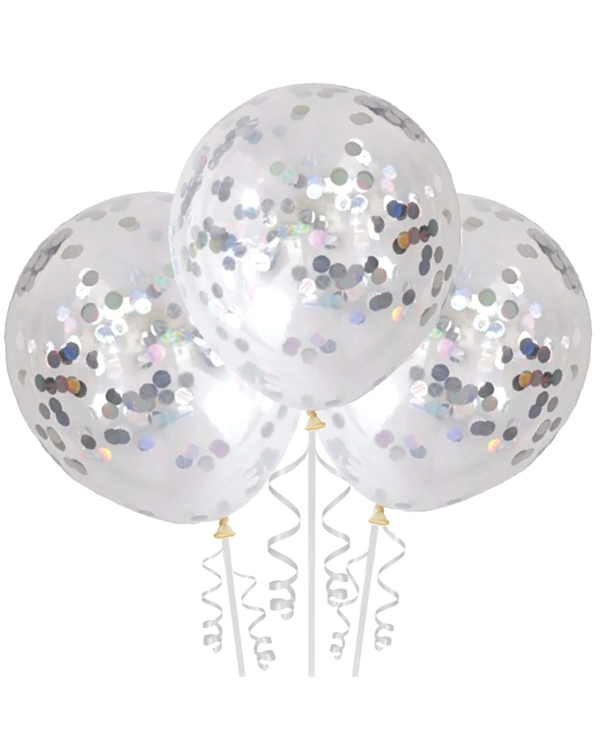 1 Artwrap Confetti Balloons 30cm Pack of 3 - Metallic, 1 of 2