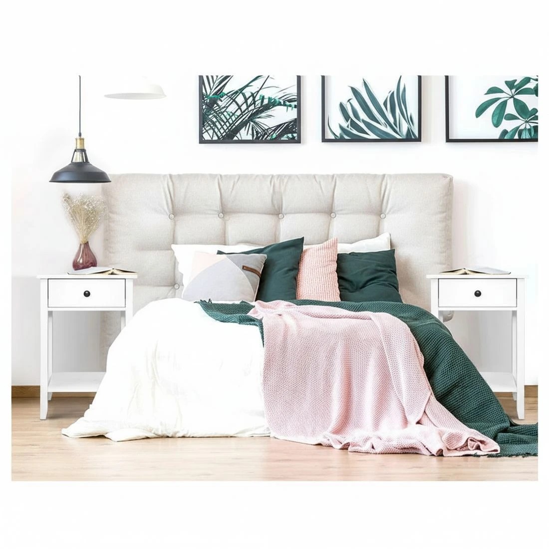 8 Artiss Bedside Table 1 Drawer with Shelf - White, 8 of 8