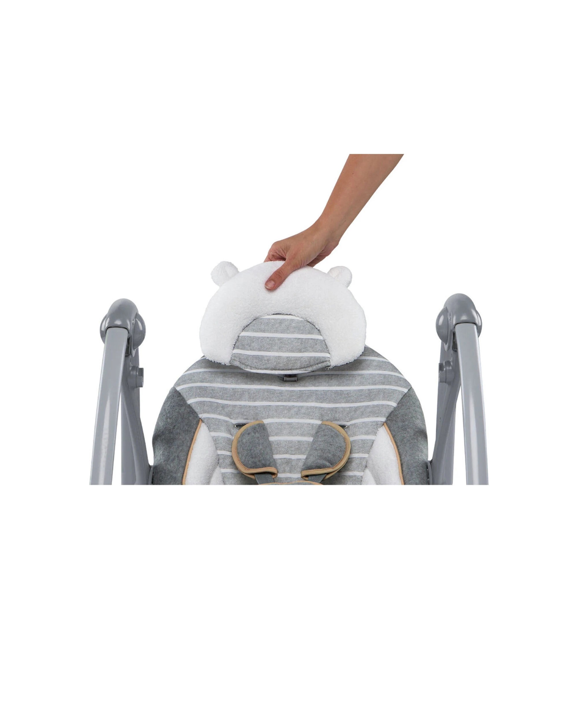 5 Ingenuity Boutique Collection Deluxe Swing N Go Portable Baby Swing 0-9m - Grey, 5 of 6