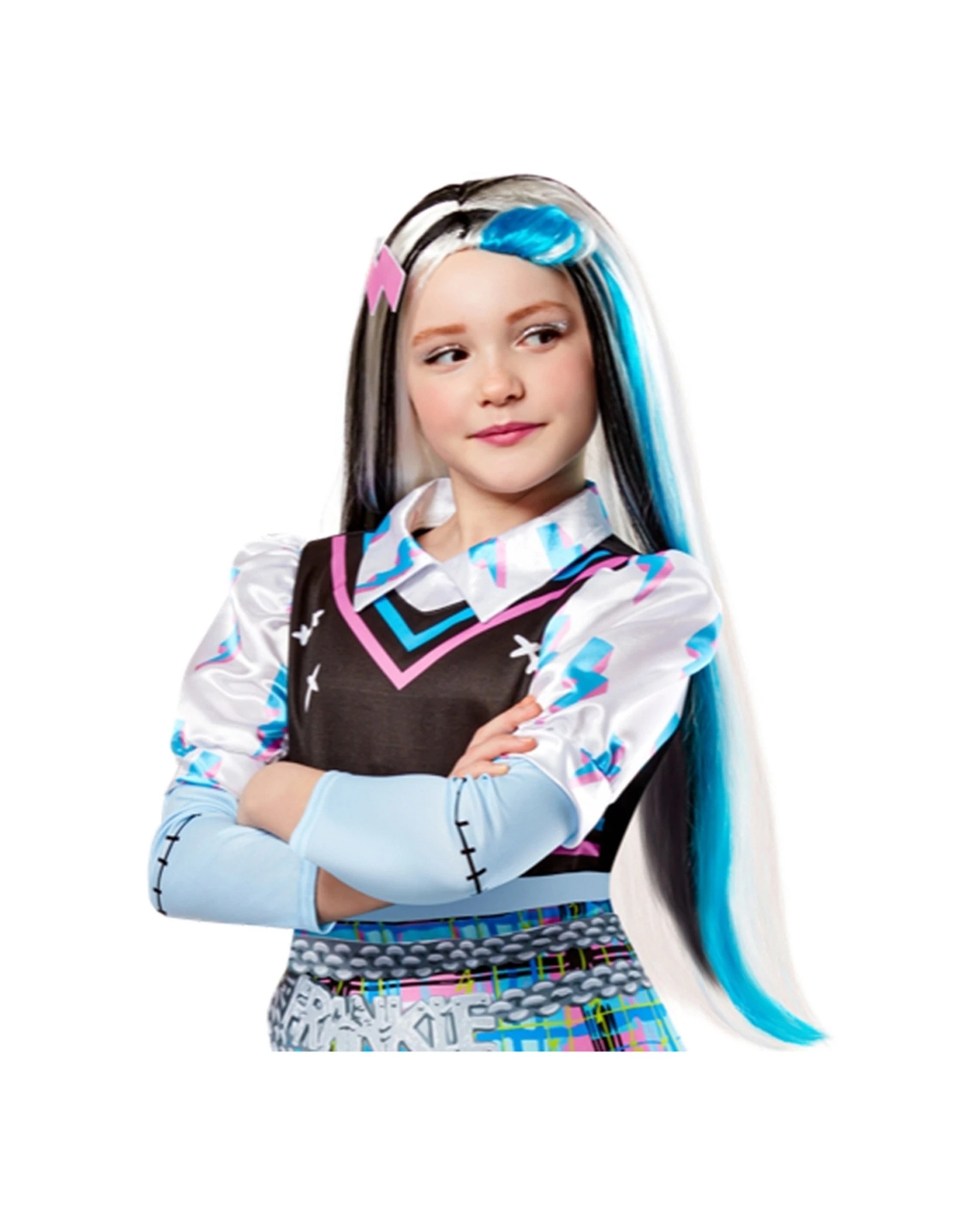 1 Monster High Frankie Stein Wig Kids Children Halloween Accessory - Multi, 1 of 1