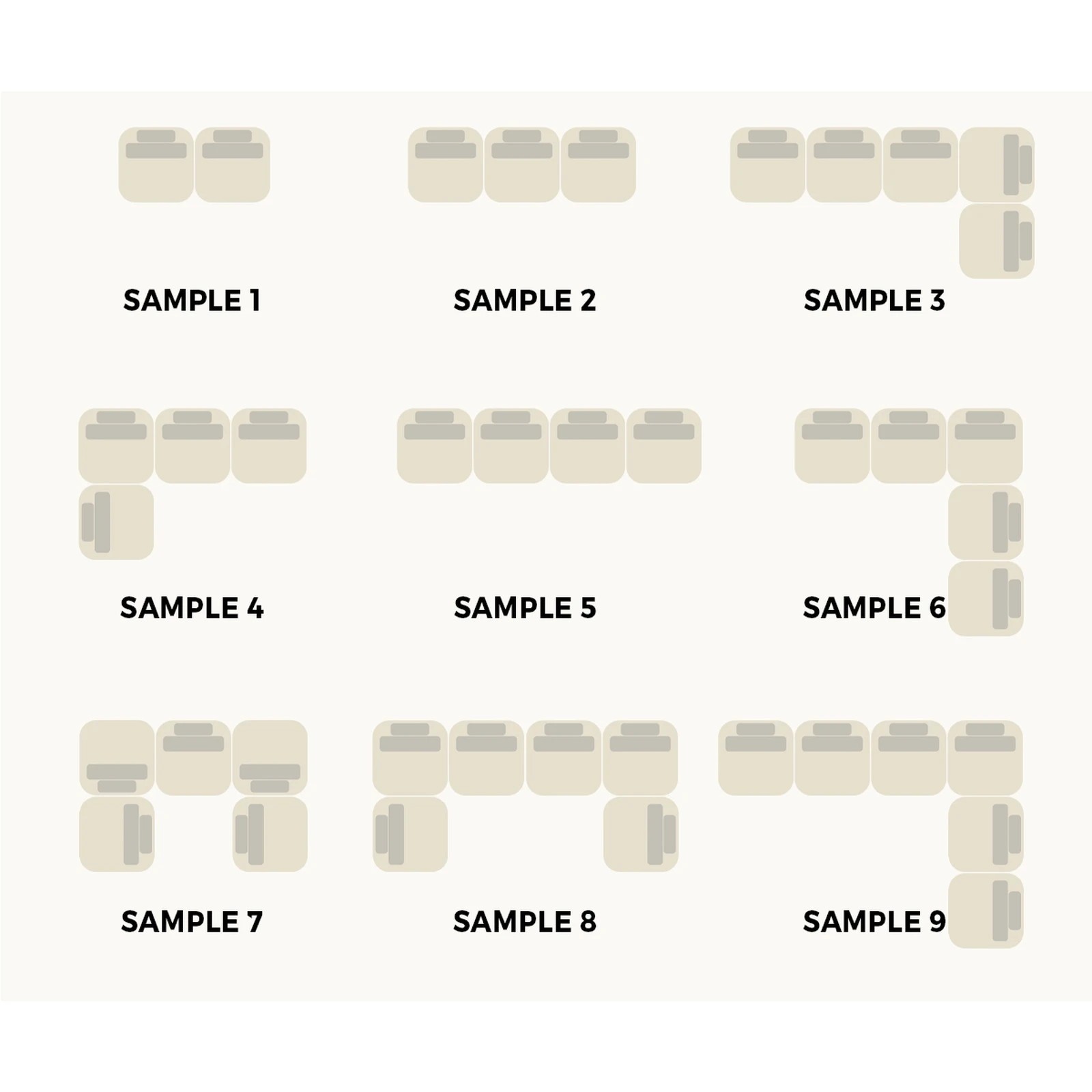 4 Oikiture 4 Seater Boucle Modular Sofa Lounge Chair Armless Tofu Back
 - Green - Green, 4 of 10