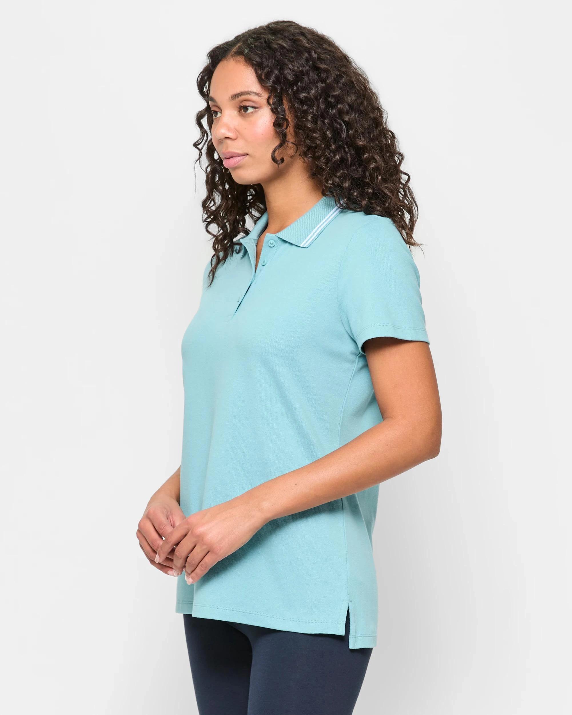3 Target Active Australian Cotton Polo T-Shirt DUSTY TEAL, 3 of 5