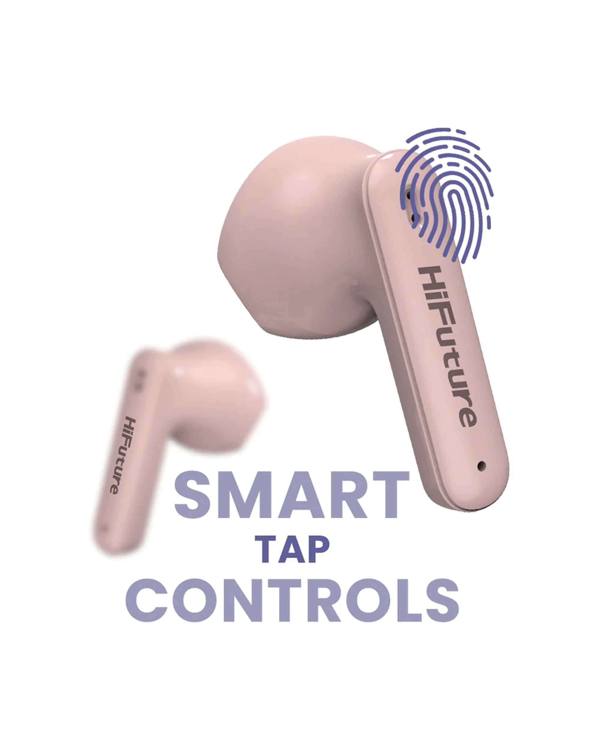 4 Hifuture Colourbuds2 True Wireless Bluetooth Soft Bass Earbuds Pink - Long Battery Waterproof Protection
 - Pink, 4 of 10