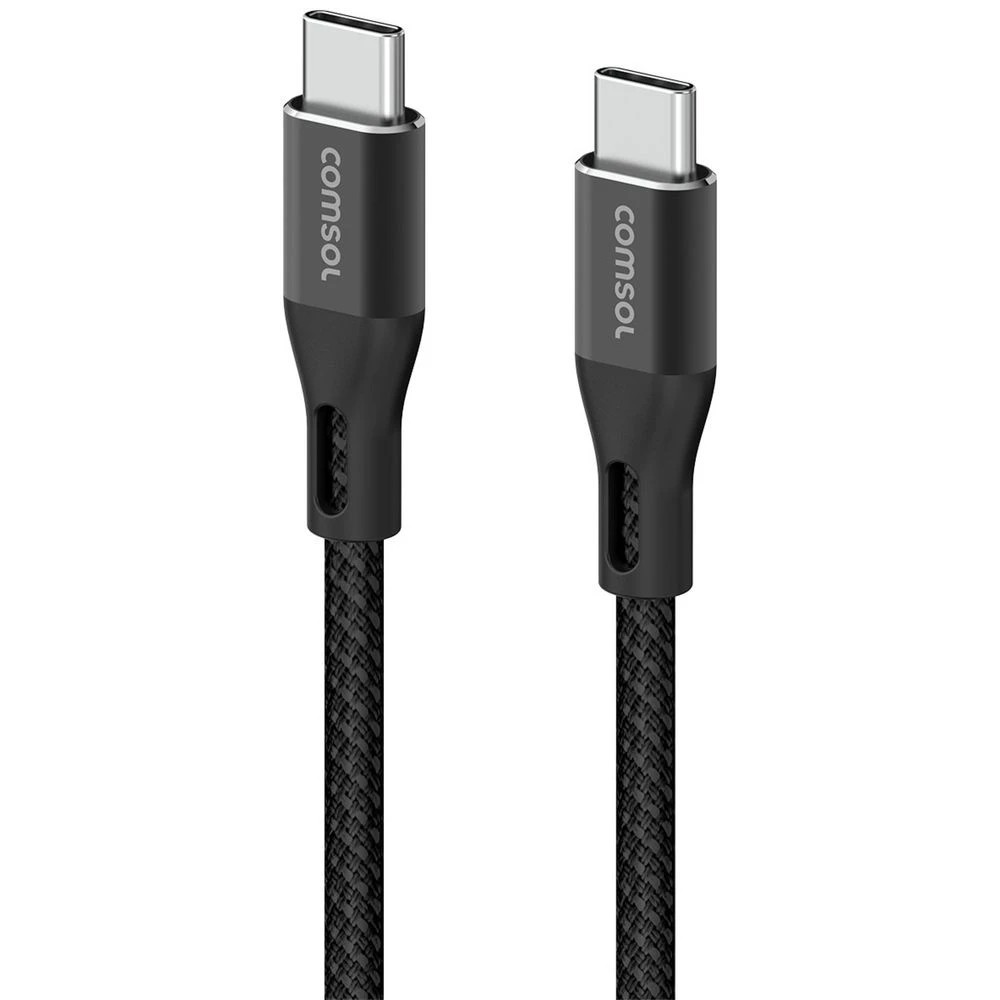 1 Comsol Soft Silicone Fabric USB-C Cable 30cm, 1 of 3