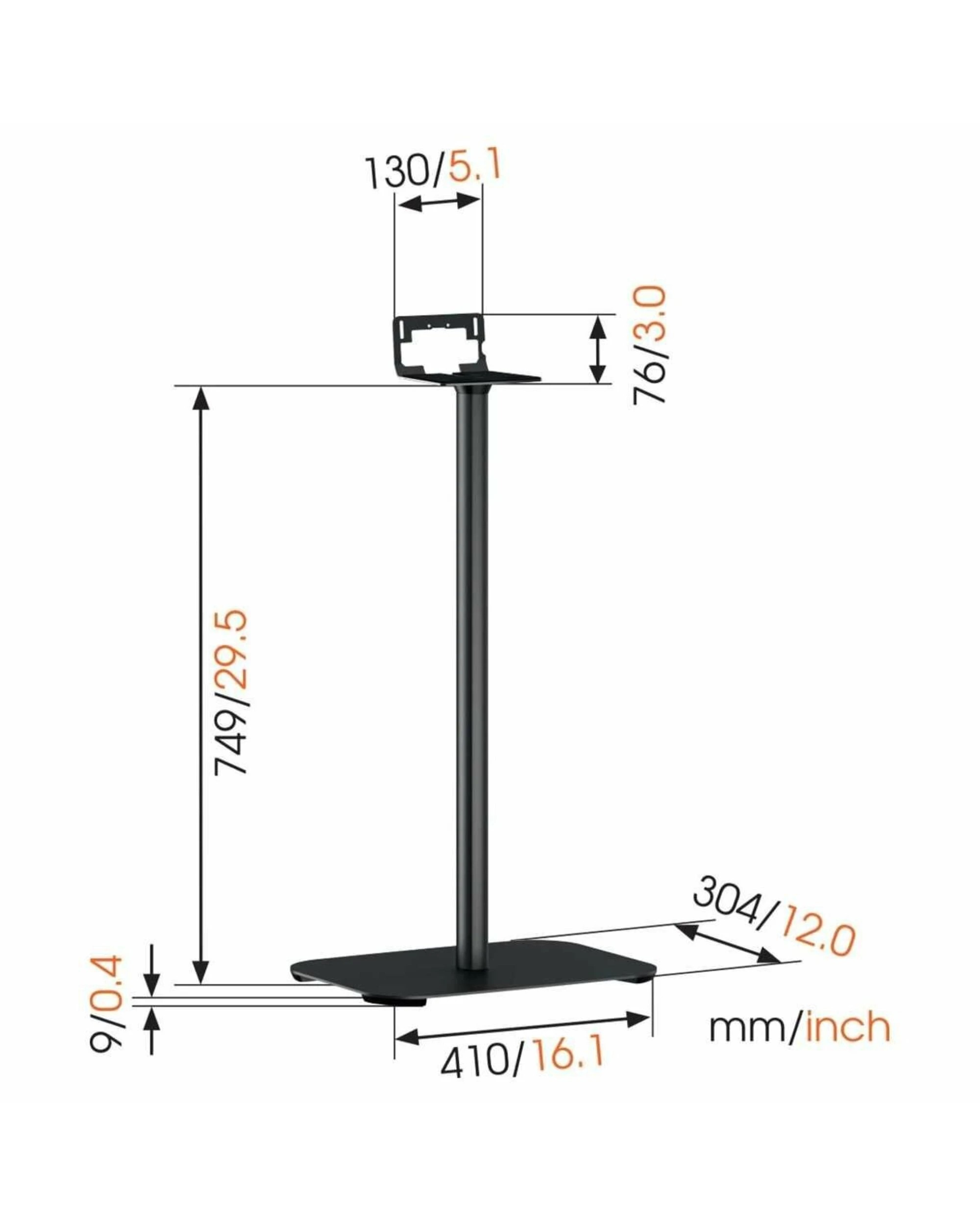 2 Vogel's Speaker Stand Black, 2 of 5