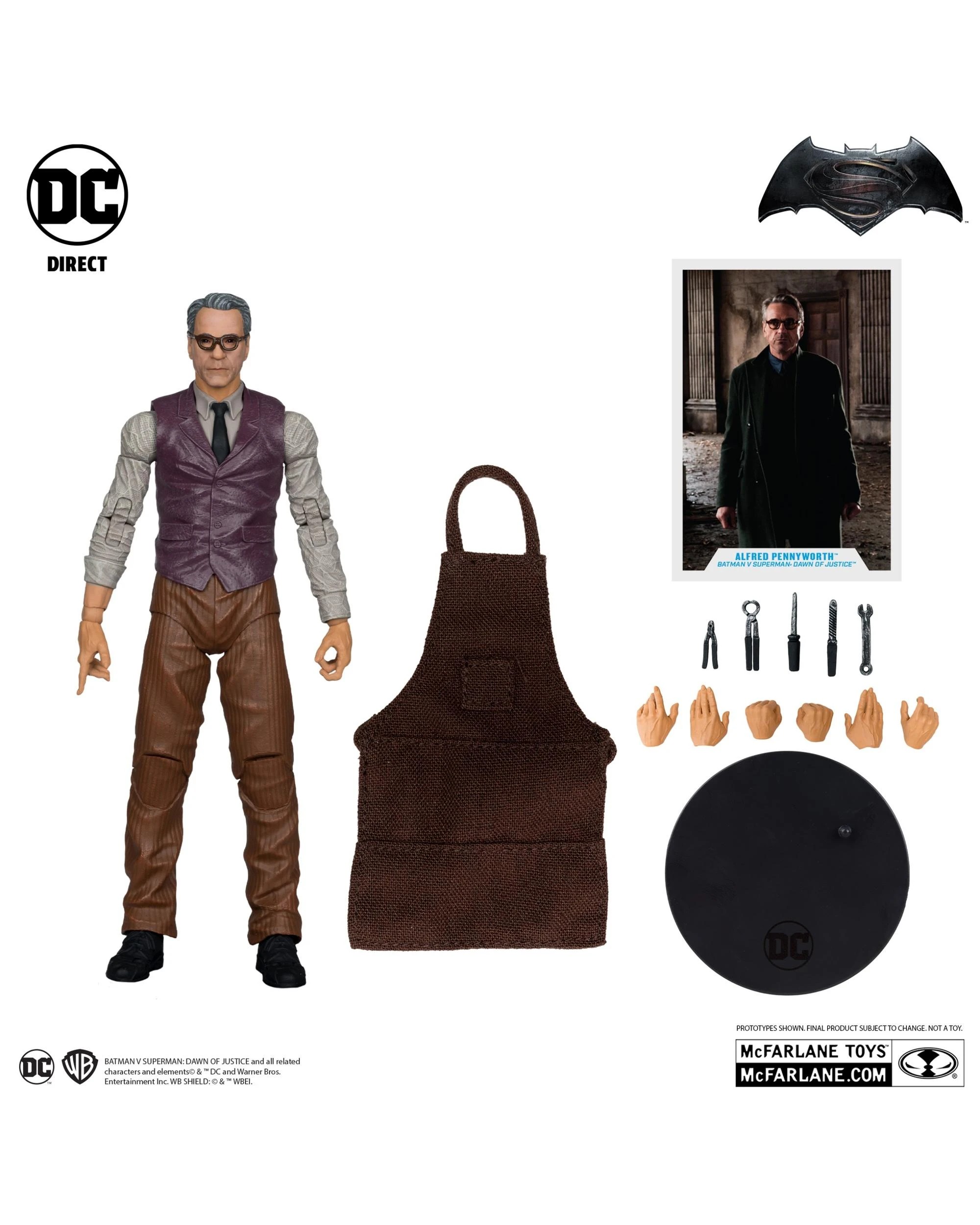 2 DC Multiverse Batman VS Superman Dawn of Justice Alfred Pennyworth 7 inch Figure, 2 of 9