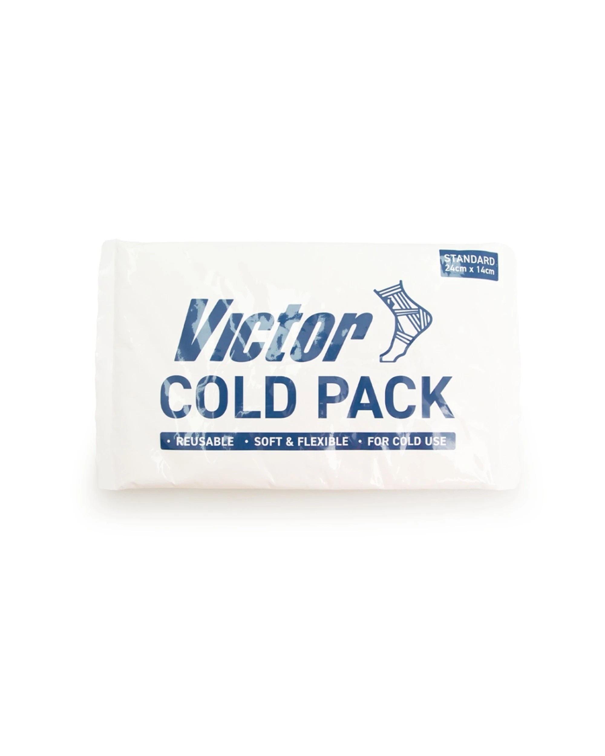 1 Victor Sports Cold Hot Pack Reusable Flexible Gel Recovery Standard 24x14cm - White, 1 of 2