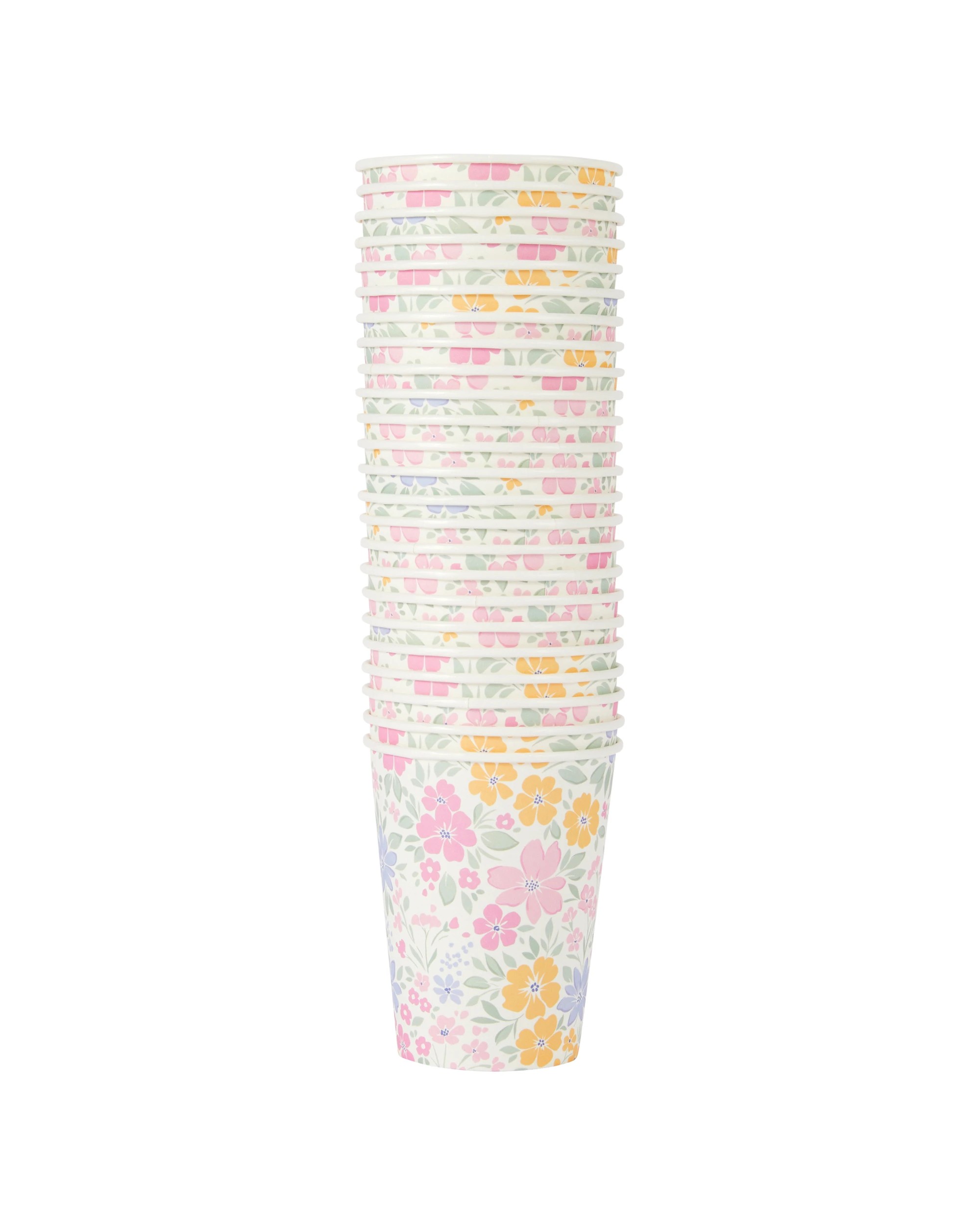 1 24 Pack Floral Paper Cups, 1 of 3