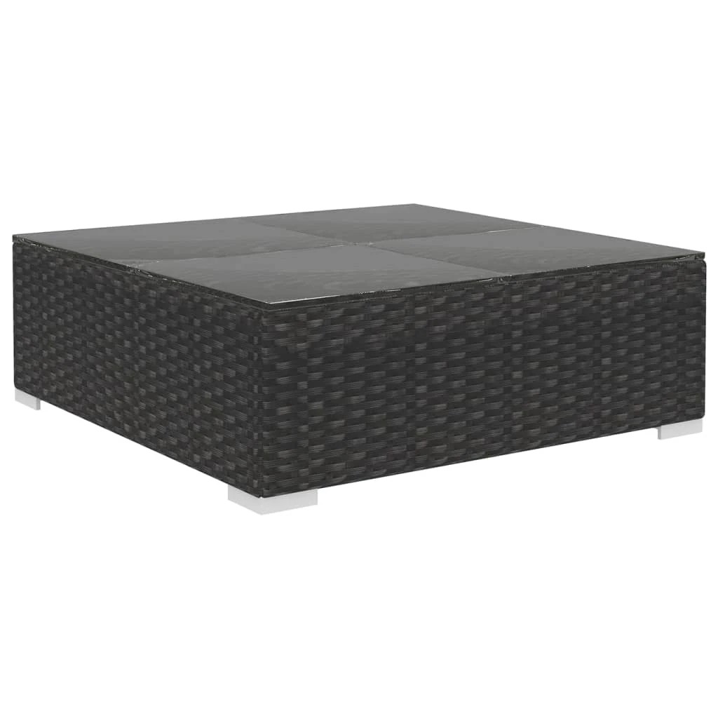 5 vidaXL 5 Piece Garden Lounge Set With Cushions Poly Rattan - Black, 5 of 8