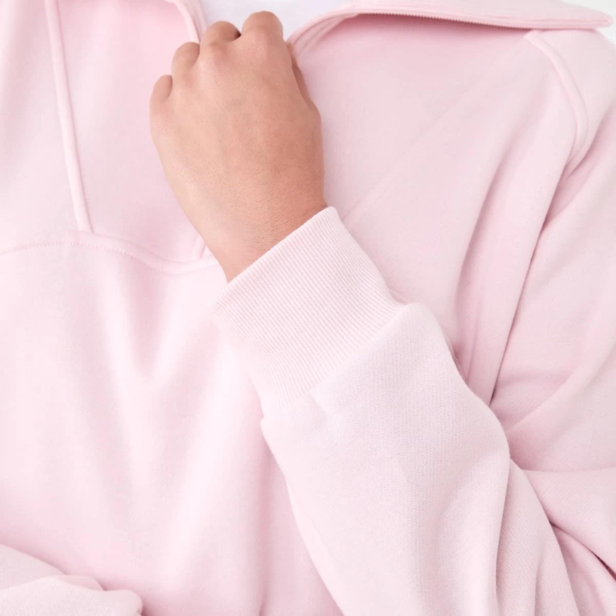 7 Active Womens Fleece 1/2 Zip Jumper AURA PINK, 7 of 7