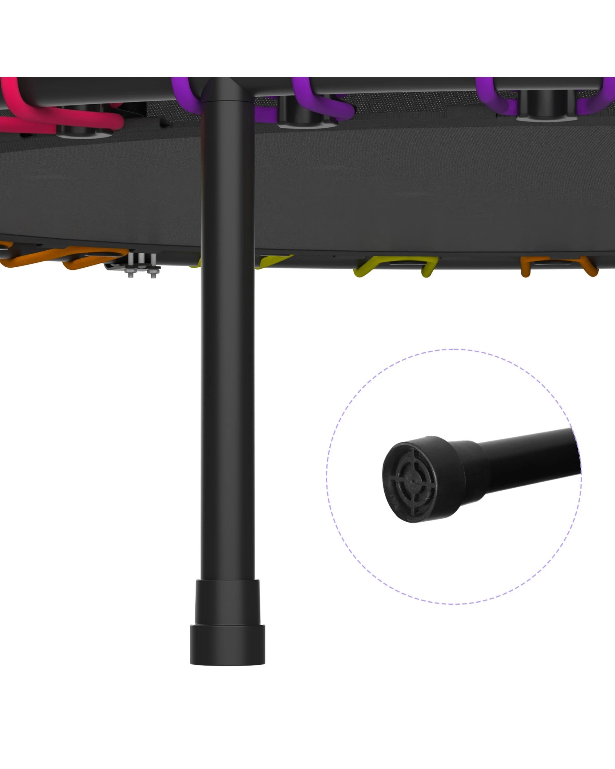 5 Advwin Mini Fitness Trampoline 48" Rebounder with Adjustable Foam Handle, 5 of 7