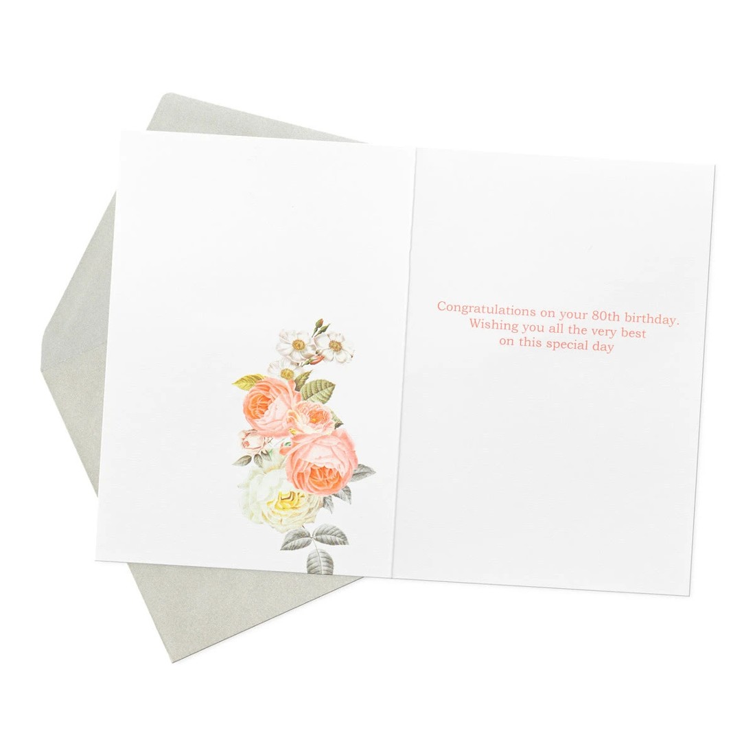 2 Hallmark Birthday Card for Age 80 - Floral, 2 of 3