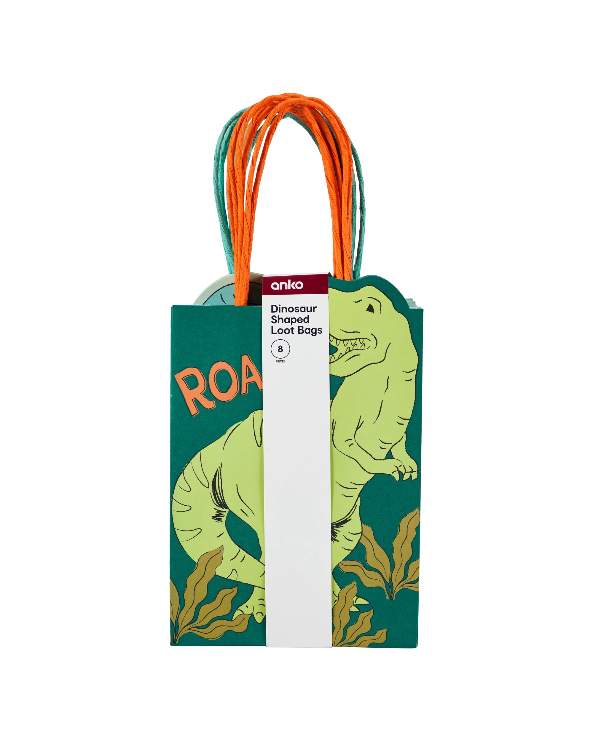 6 8 Piece Dinosaur Shaped Loot Bags, 6 of 6