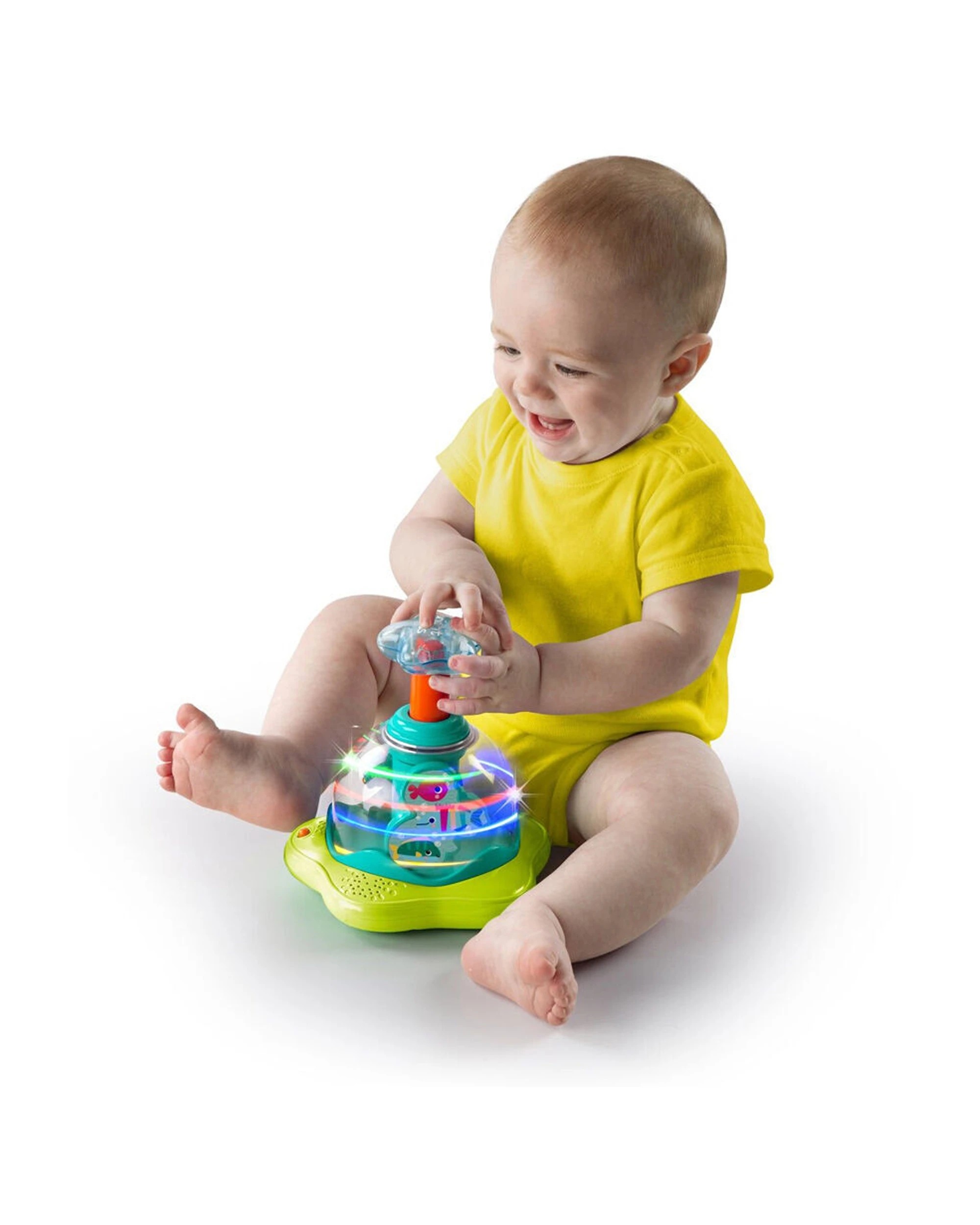 4 Bright Starts Press And Glow Spinner 2 Pack Lights And Sounds Toy 6 Months - Multi, 4 of 9