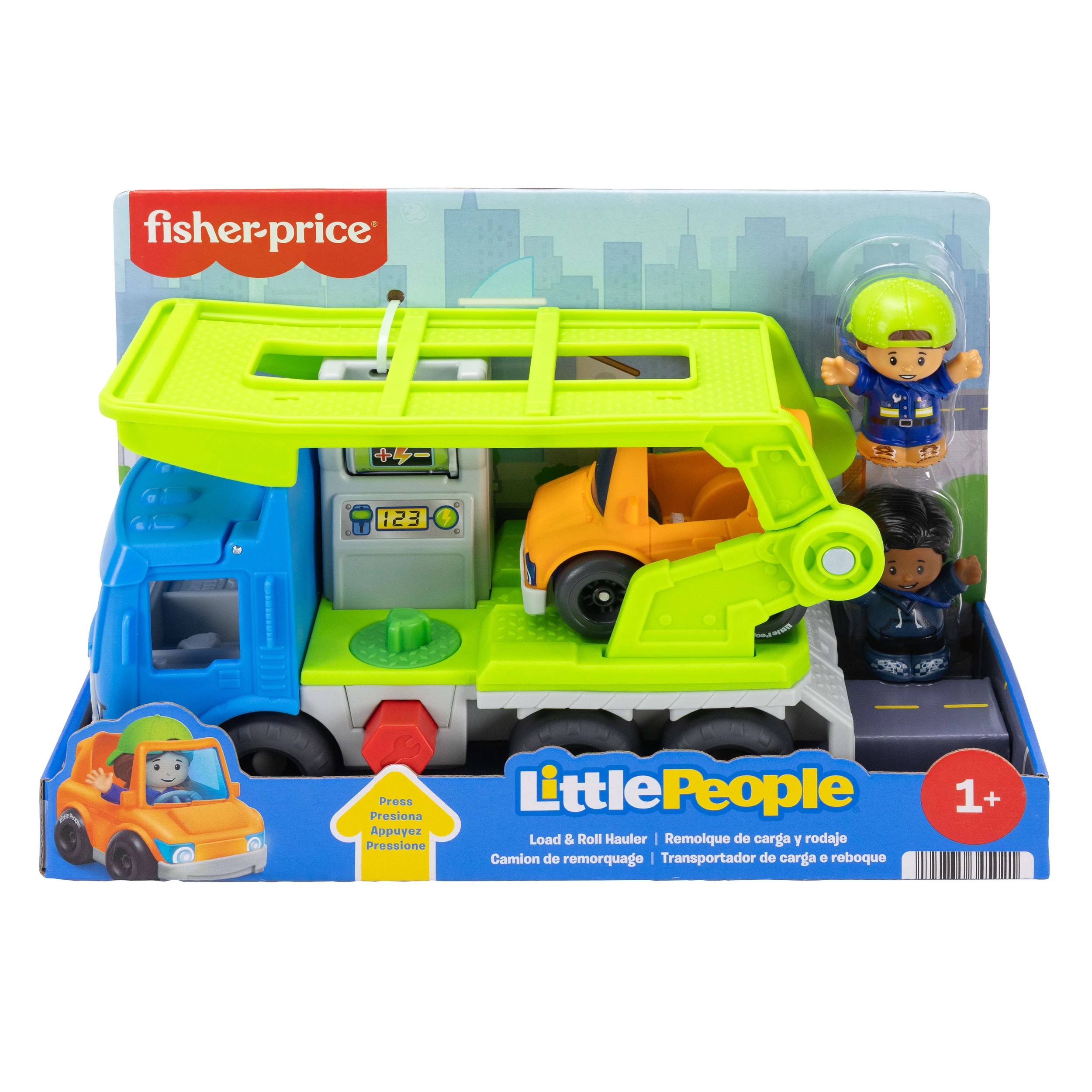 1 Fisher-Price Little People Load & Roll Hauler Car Carrier Toddler Playset, 1 of 6