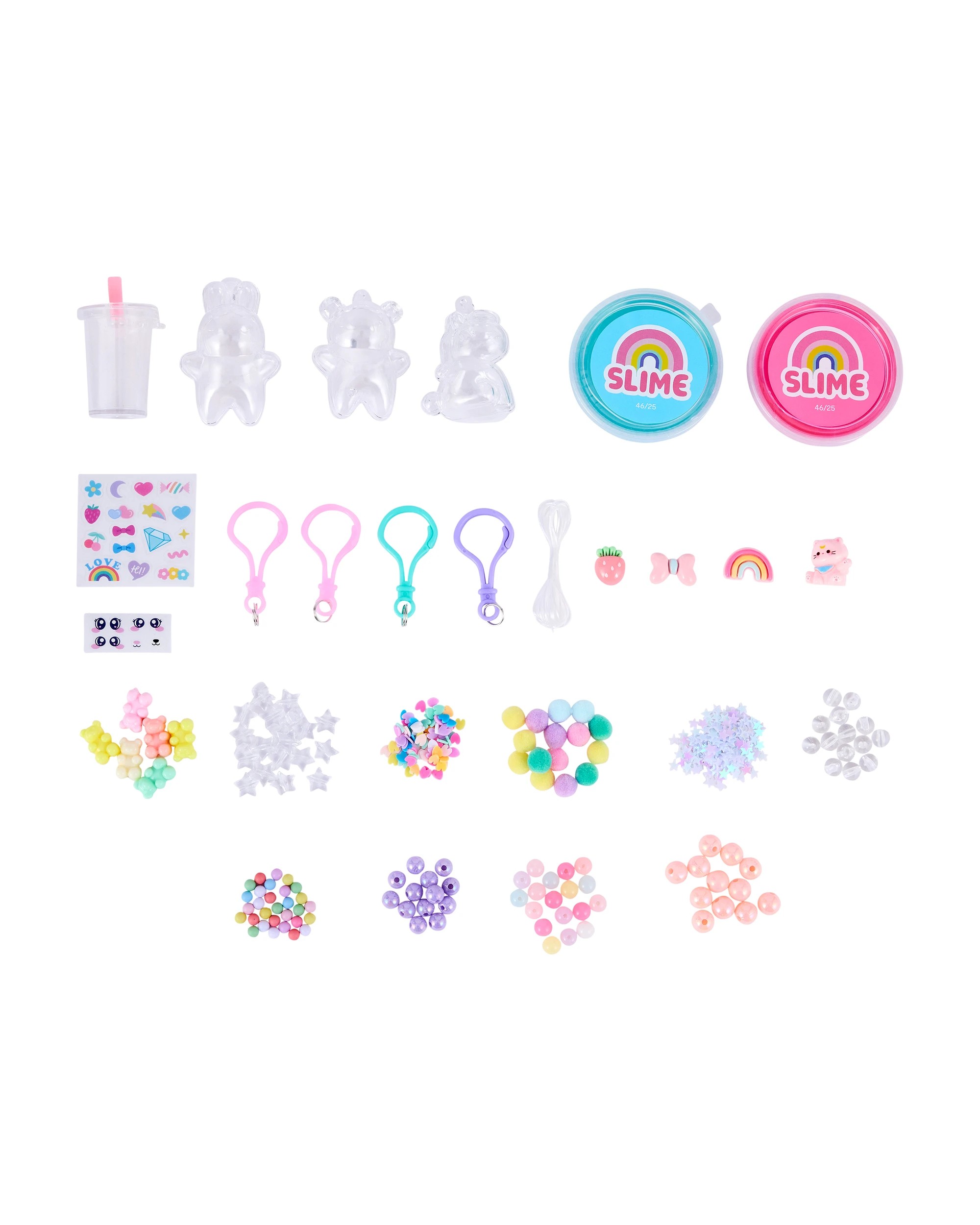 2 Personalise Your Own Kawaii Keychains Fillable Slime Set, 2 of 3