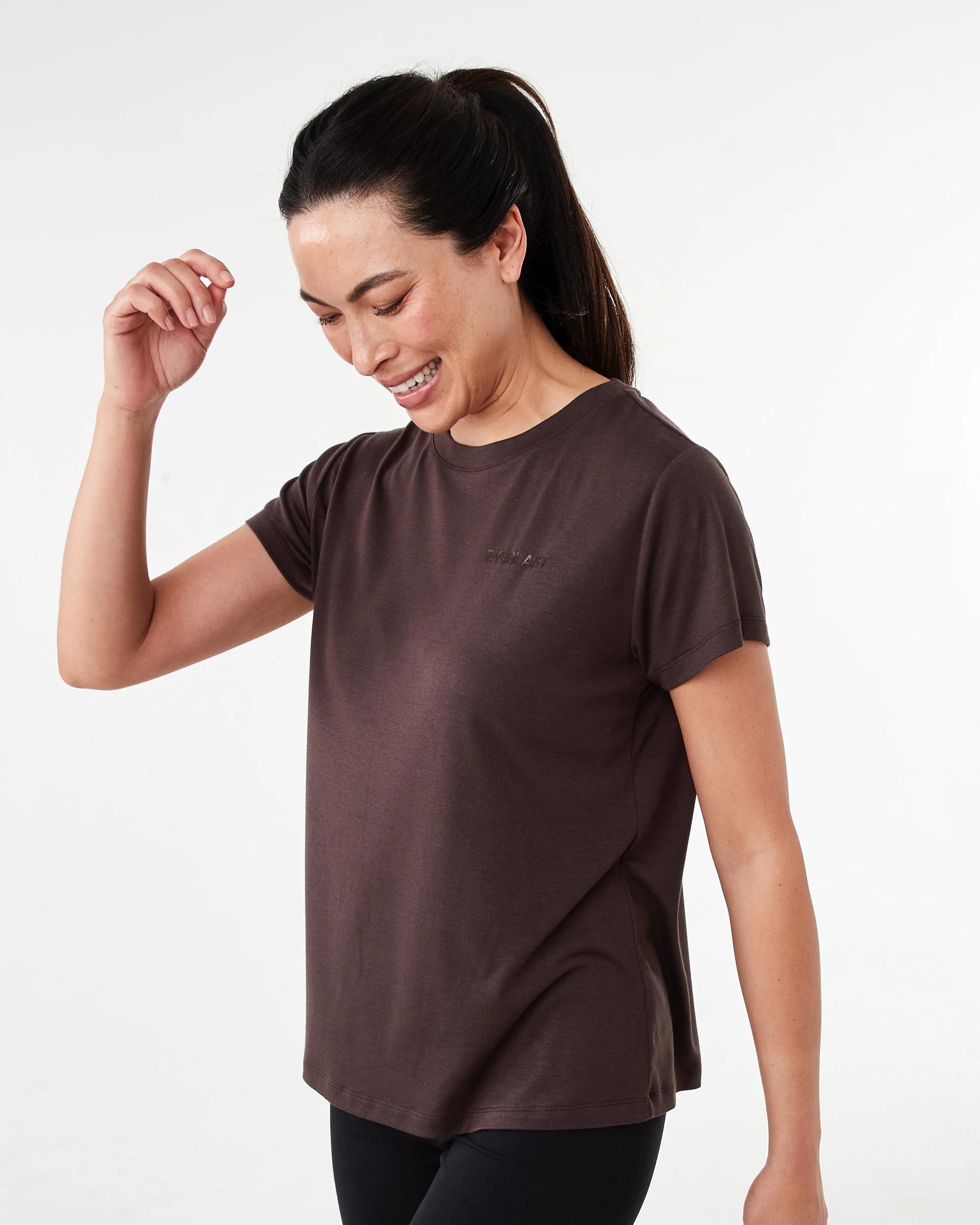 2 Everlast Womens Luxe Classic T-shirt Coffee, 2 of 6