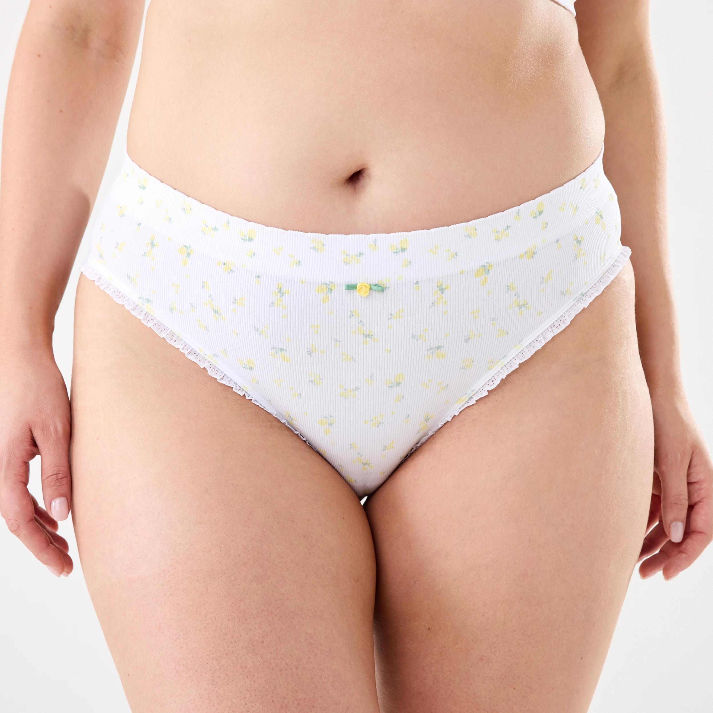 4 3 Pack Seamfree Rib Bikini Briefs Lemoncello, 4 of 10