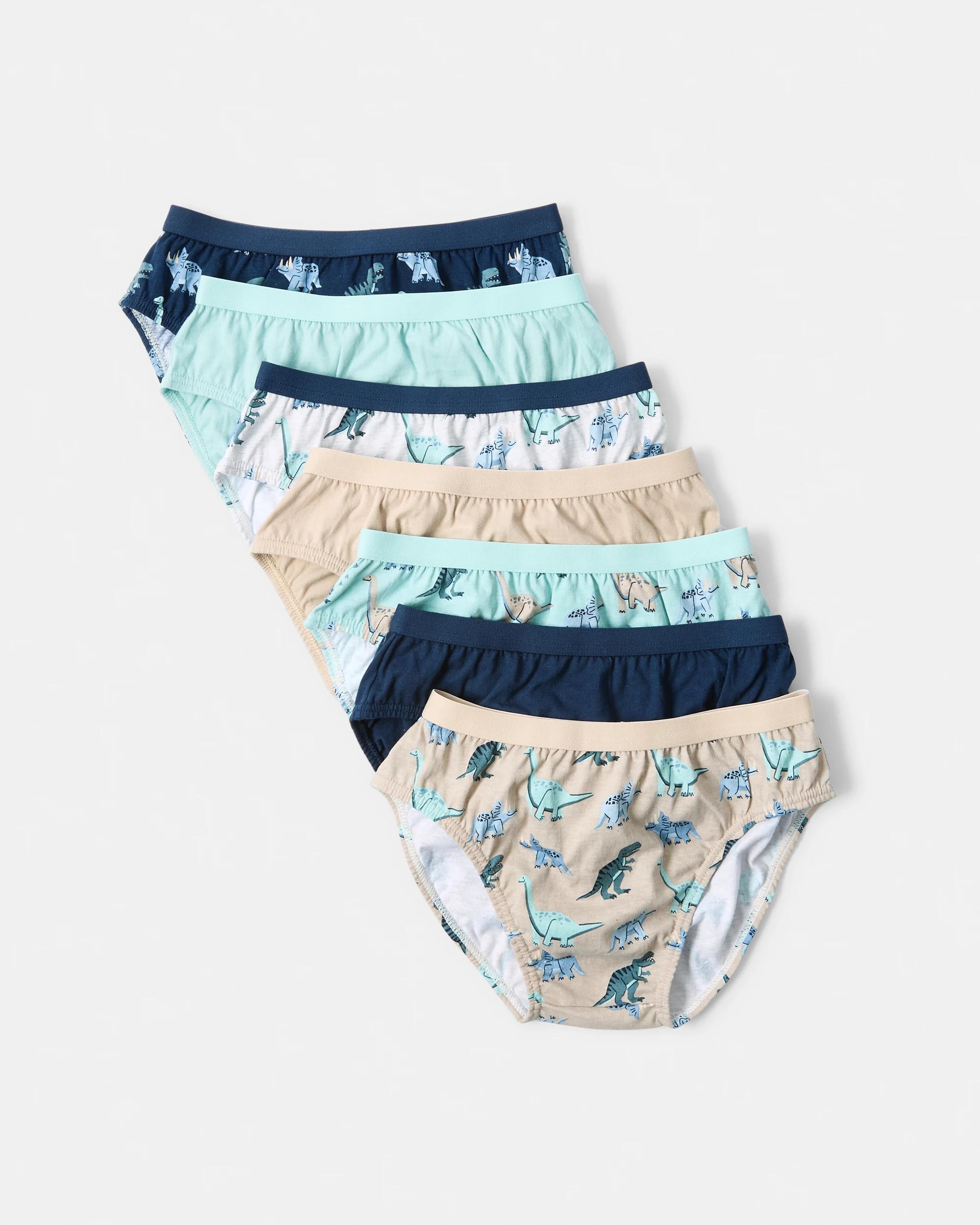 1 7 Pack Print Briefs Nvy Dinos, 1 of 10