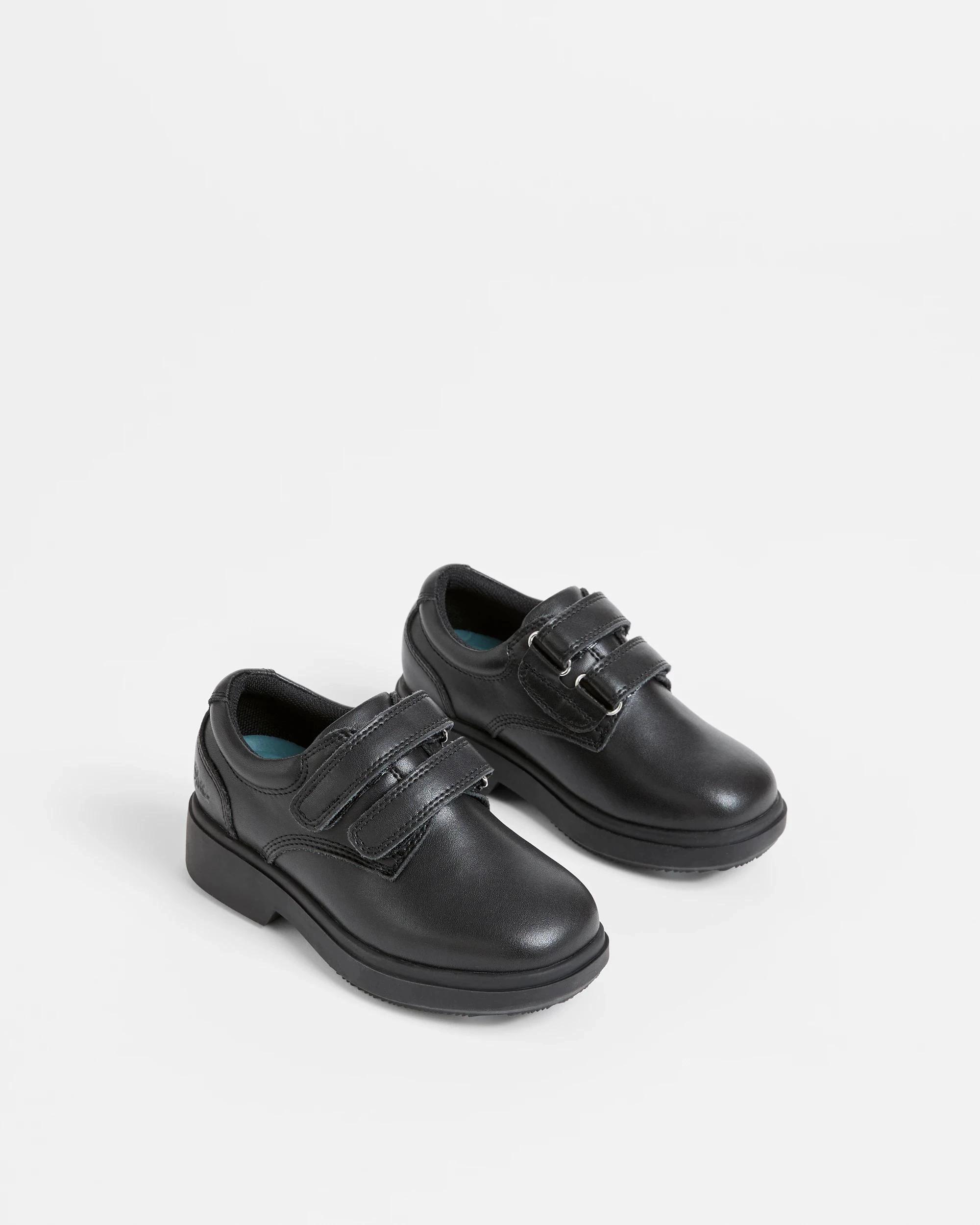 6 GroShu by Grosby Gro-Shu Leather Twin Tab School Shoes BLACK, 6 of 6