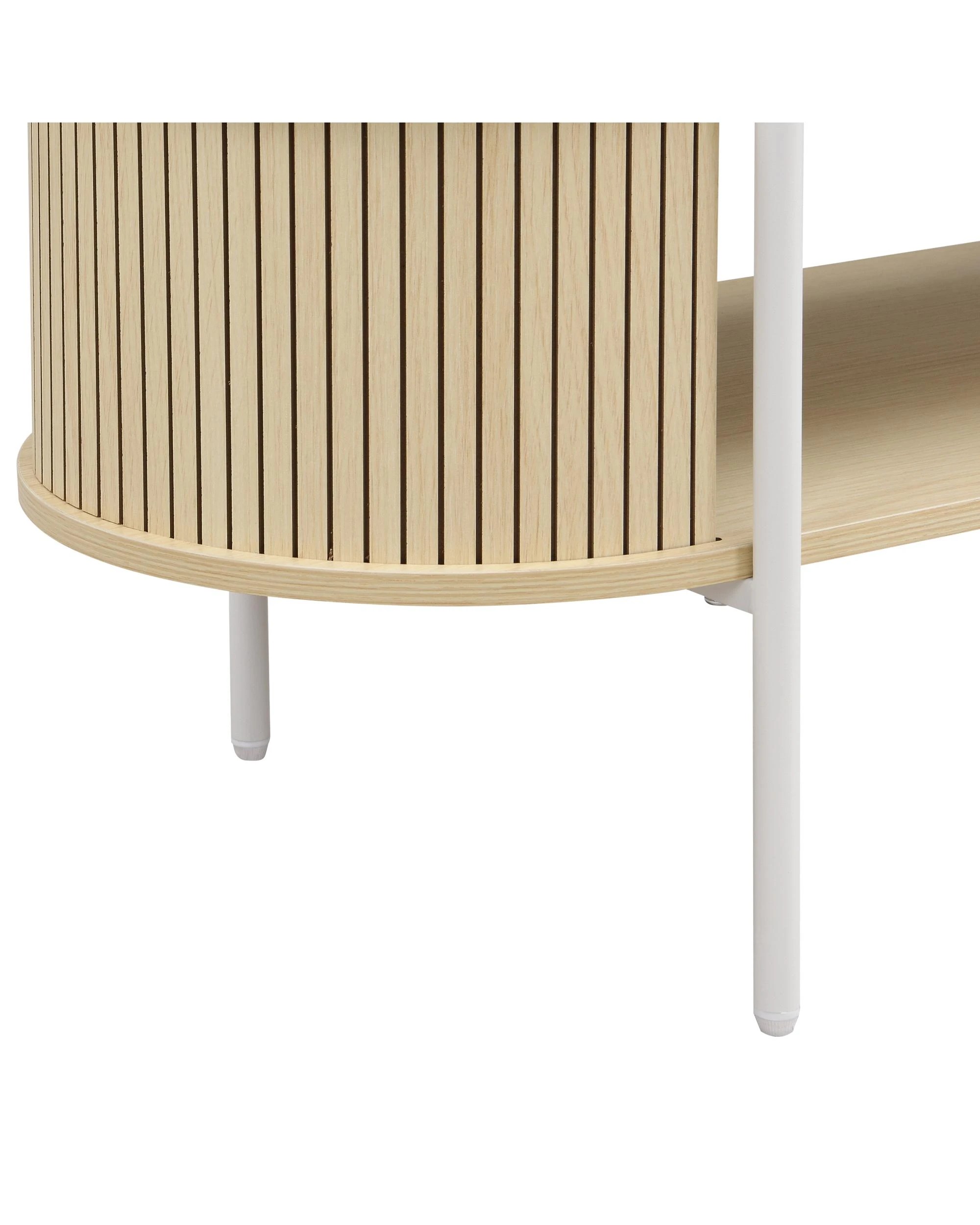 7 Kodu Coffee Table Oval Light Oak - White, 7 of 8