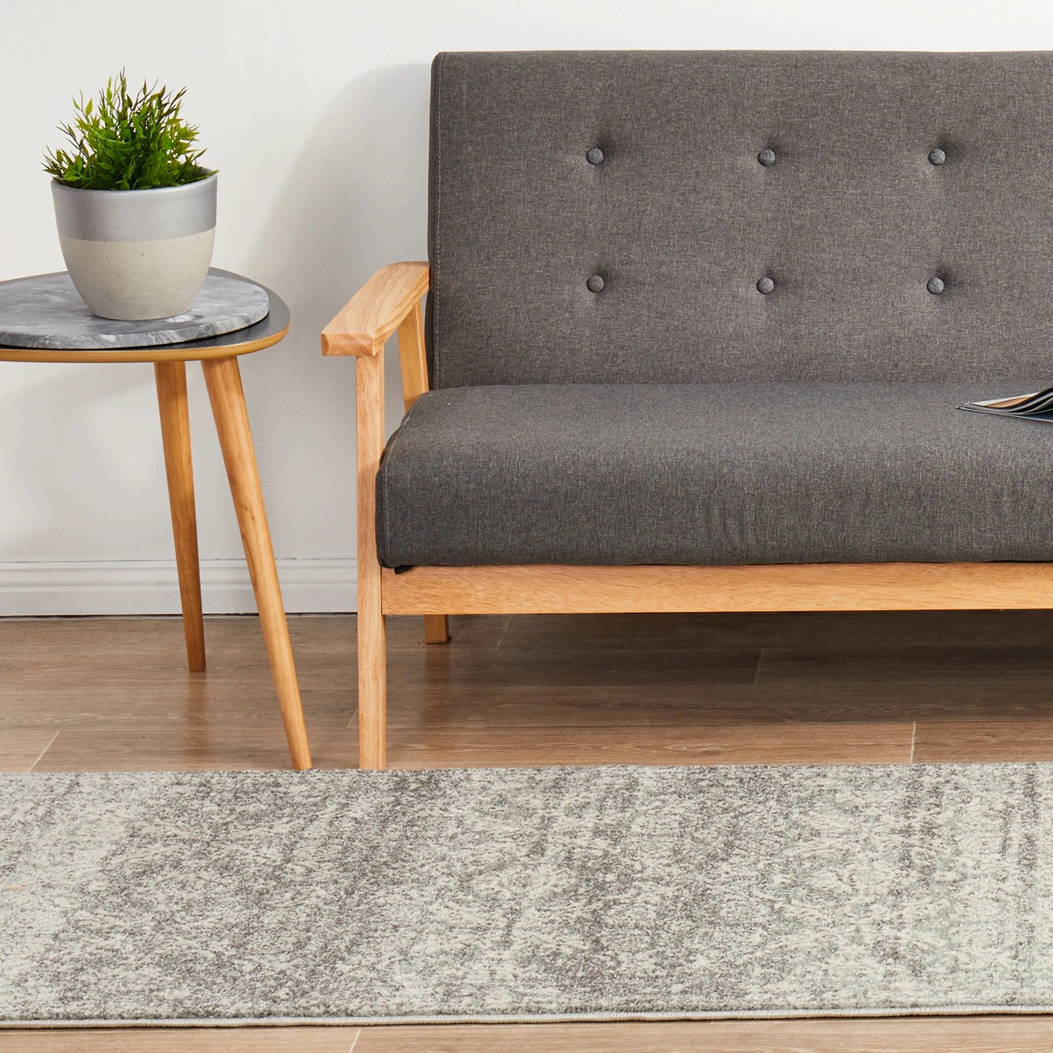 3 Common Ground Rugs Phantom 358 500x80cm - Extra Large Runner Power Loomed Pet Friendly Rug - Silver, 3 of 9