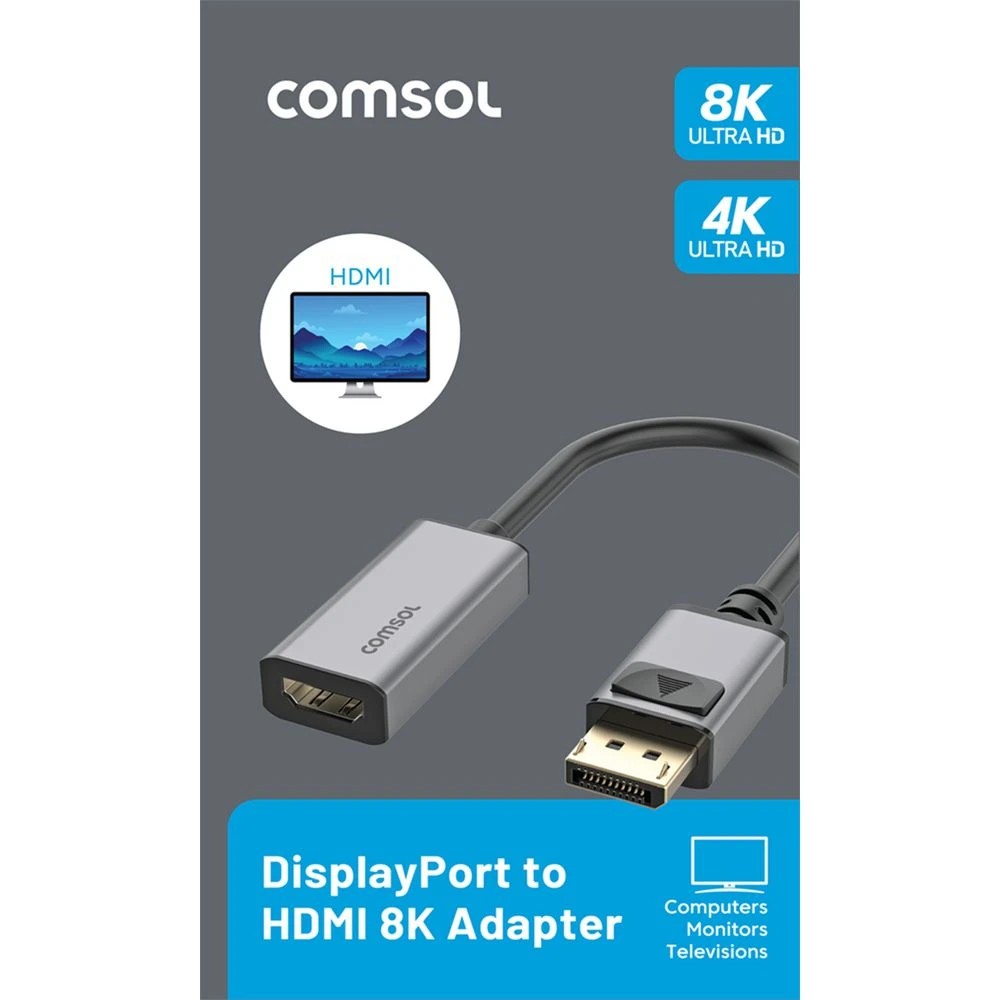 2 Comsol DisplayPort to HDMI 8K Adapter, 2 of 5