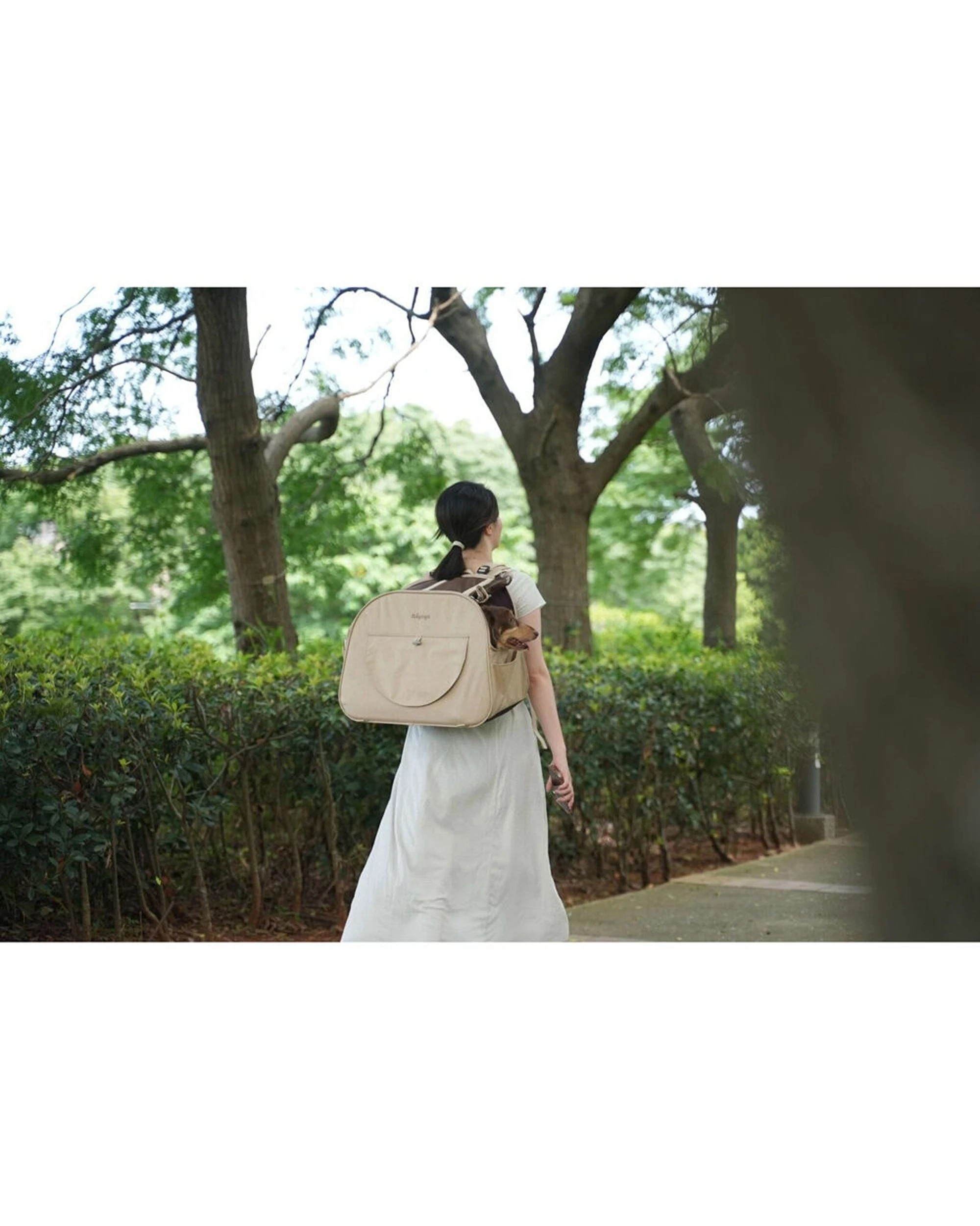 3 Ibiyaya The Loafer Pet Backpack Carrier Airline-Friendly Ventilated Travel - Beige, 3 of 4