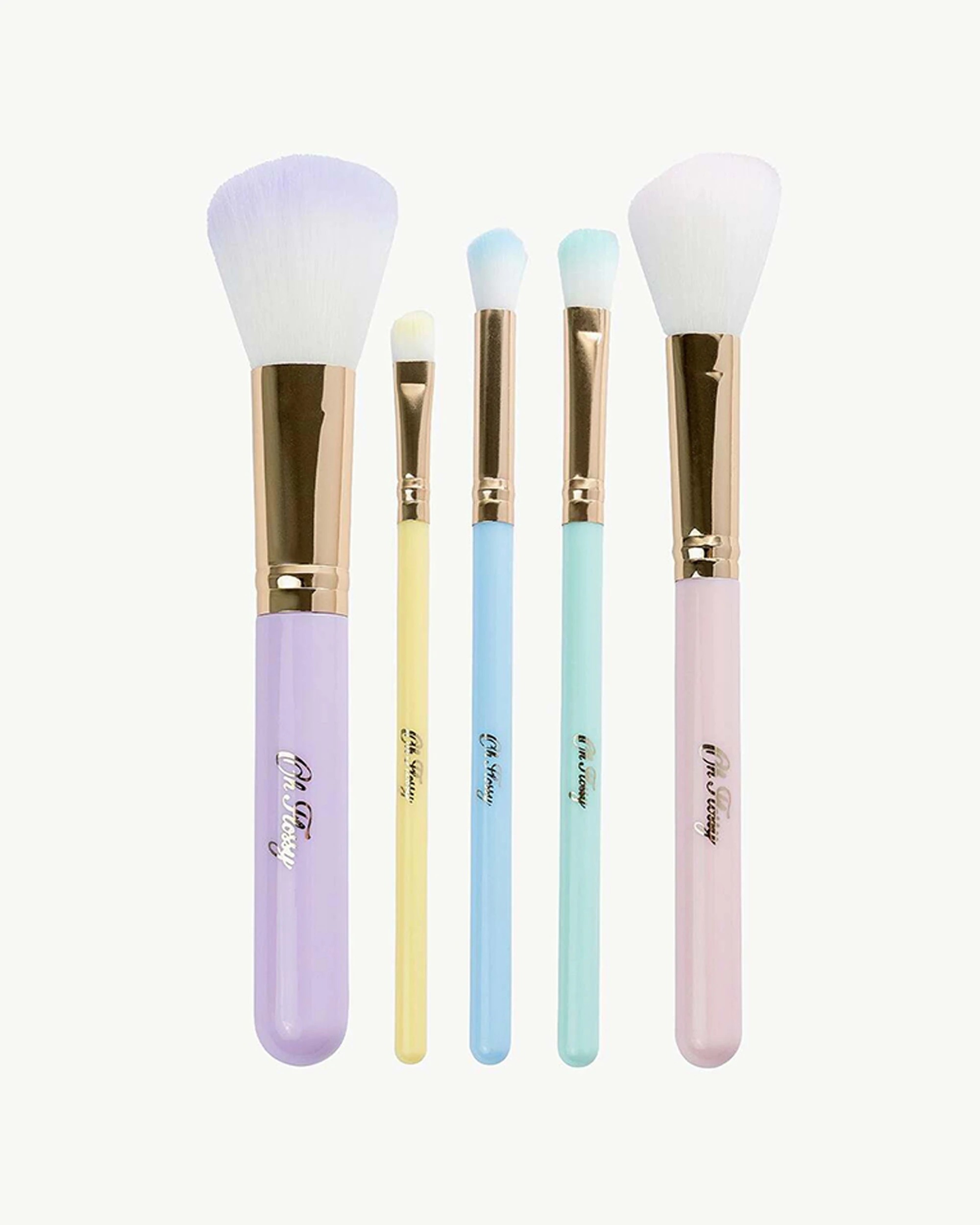2 OH FLOSSY 5pc Rainbow Makeup Brush and Case Set Hypo Allergenic Vegan Brushes - Multi, 2 of 6