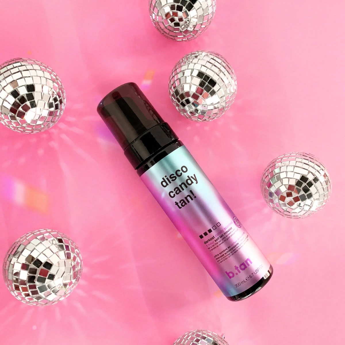 3 b.tan Disco Darkest Candy Scented Self Tan Mousse 200ml, 3 of 5