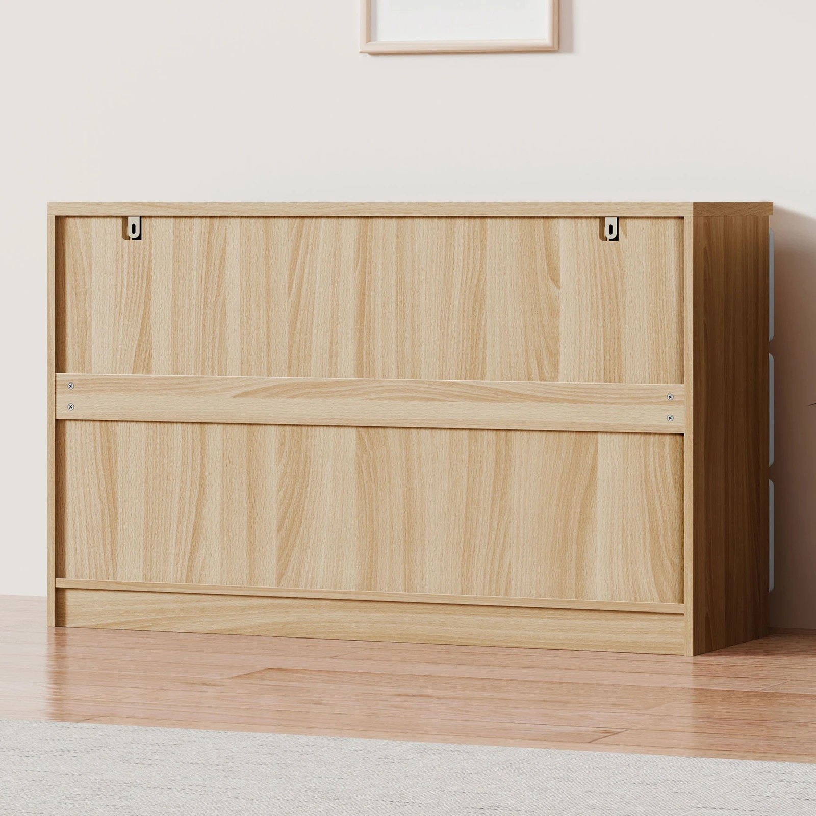 7 Alfordson 6 Chest of Drawers Minimalist Storage Cabinet Dresser - Oak, 7 of 10