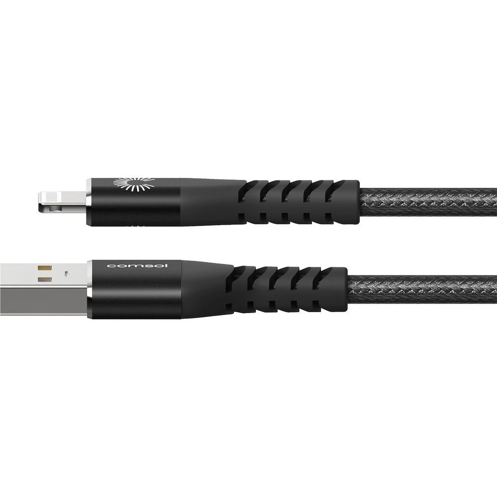 2 Comsol Kevlar Lightning to USB-A MFi Cable 3m Black, 2 of 7