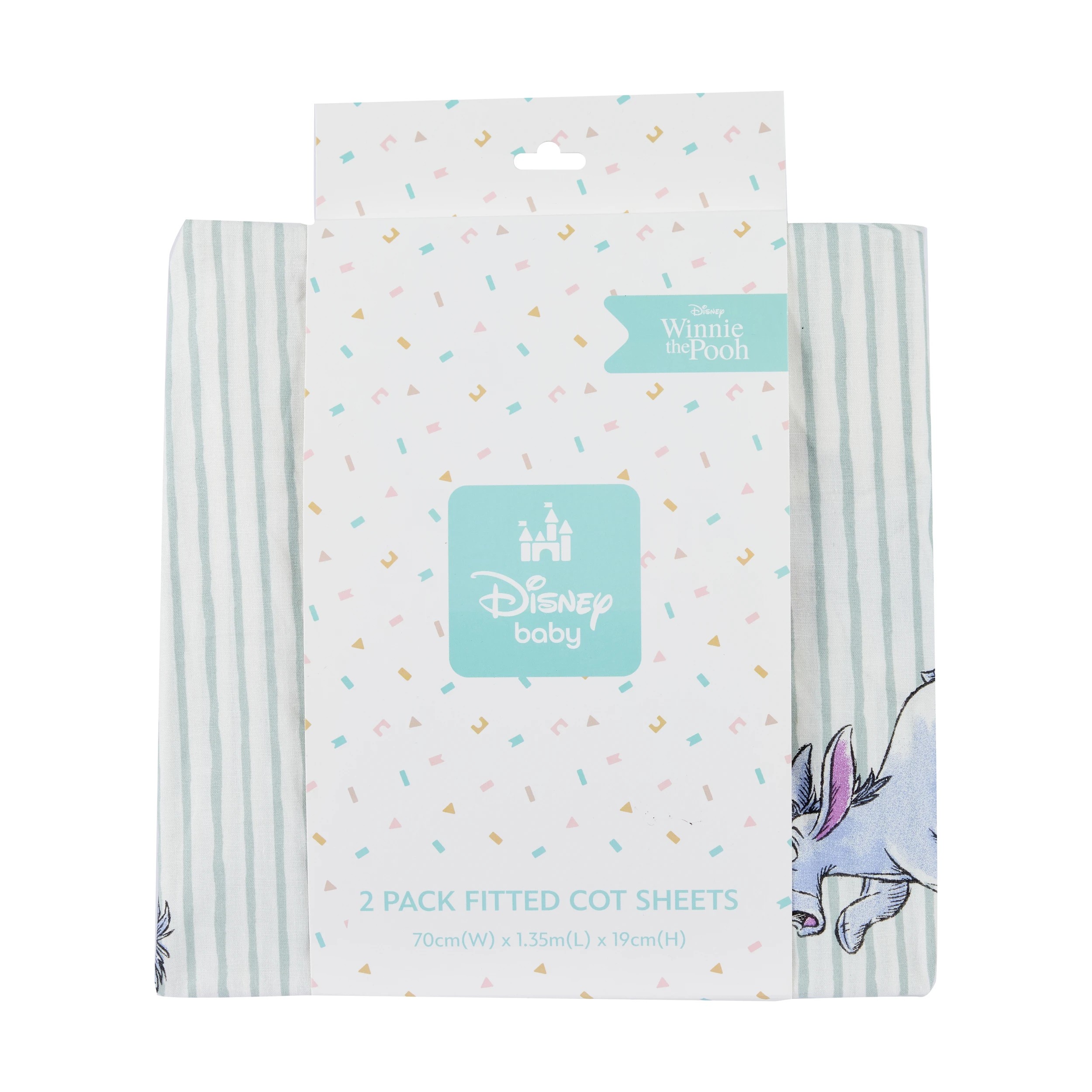 6 2 Pack Disney Baby Winnie the Pooh Fitted Cot Sheets, 6 of 6