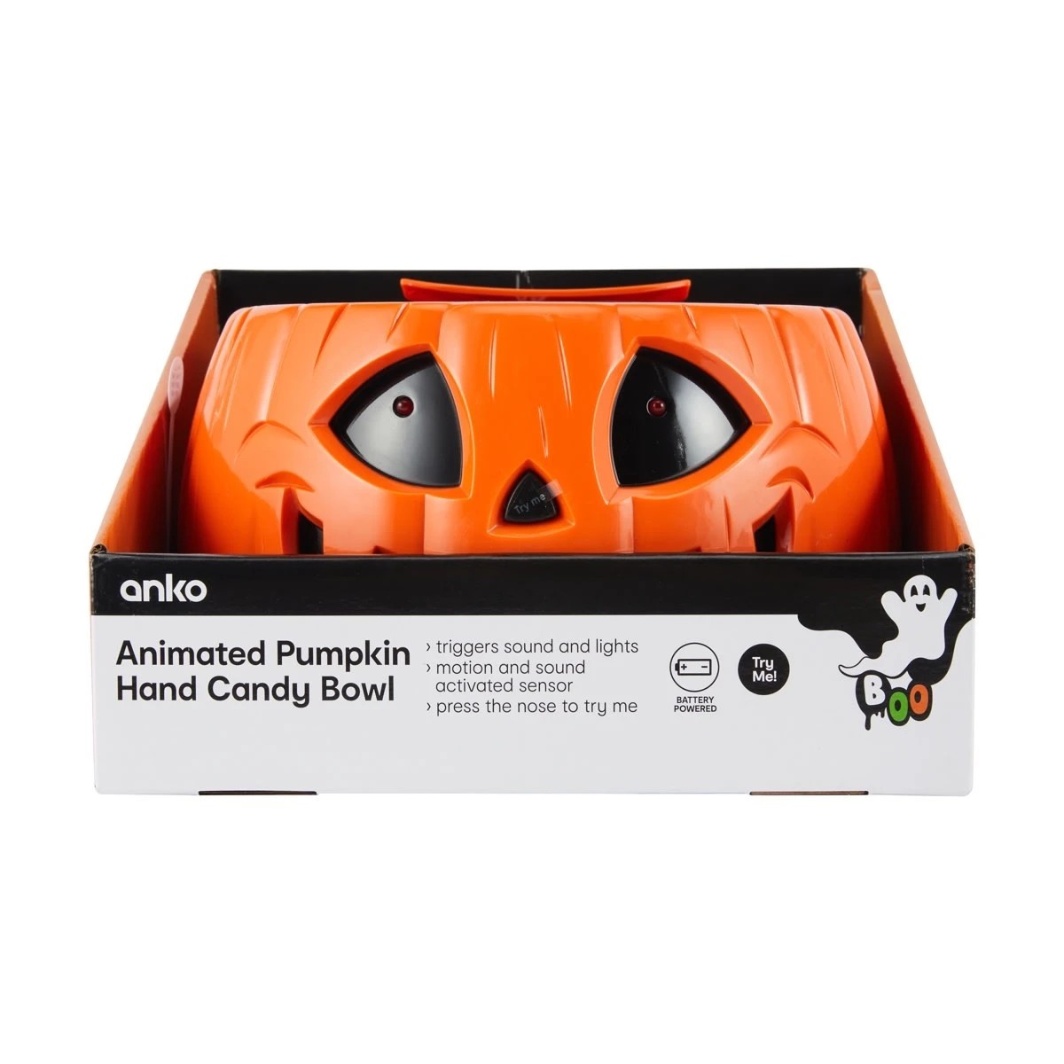 8 Animated Pumpkin Hand Candy Bowl, 8 of 9