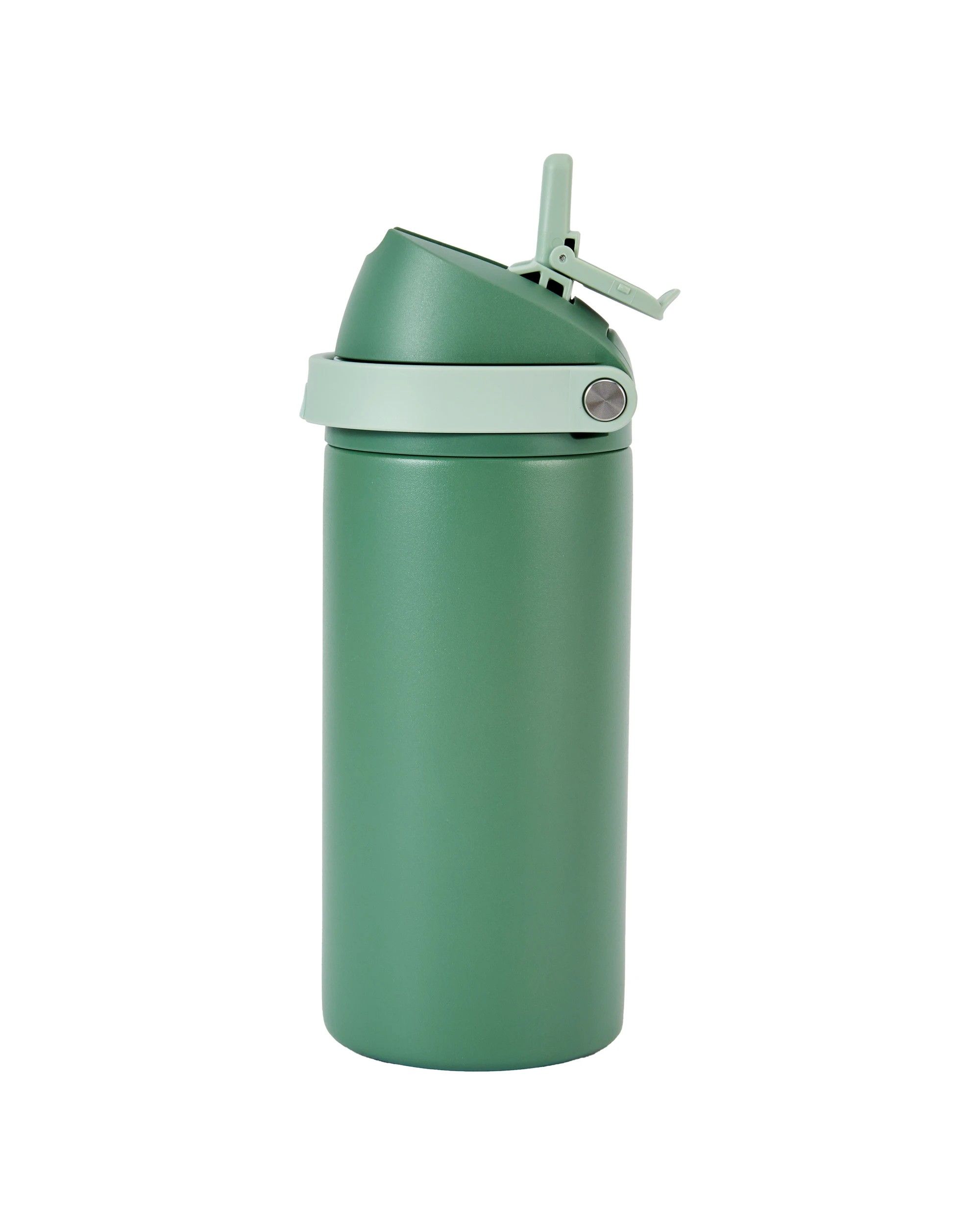 1 530ml Olive Stainless Steel Dual Lid Drink Bottle, 1 of 7