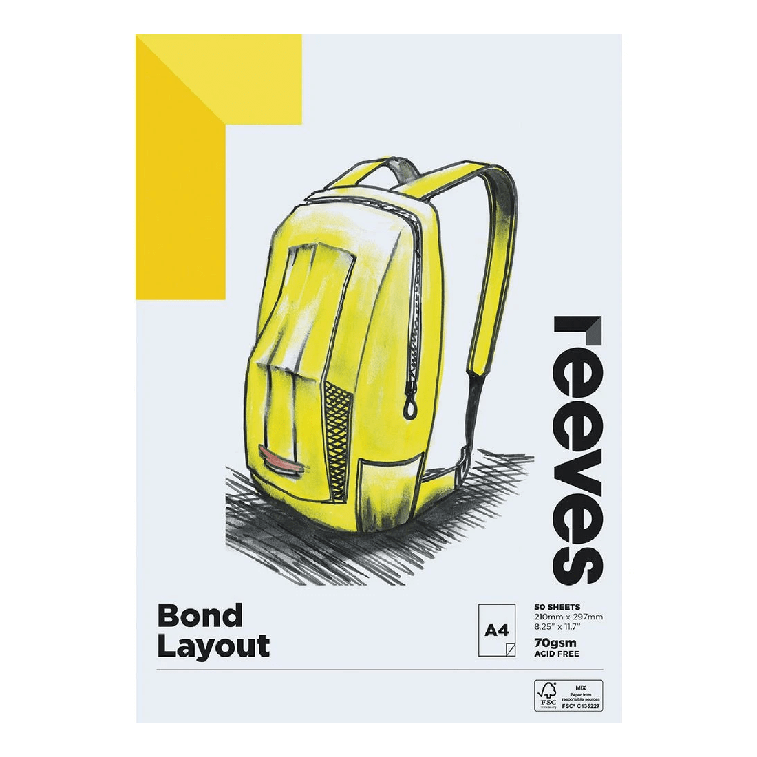 1 Reeves Bond Layout Pad 70gsm 50 Sheets A4, 1 of 1