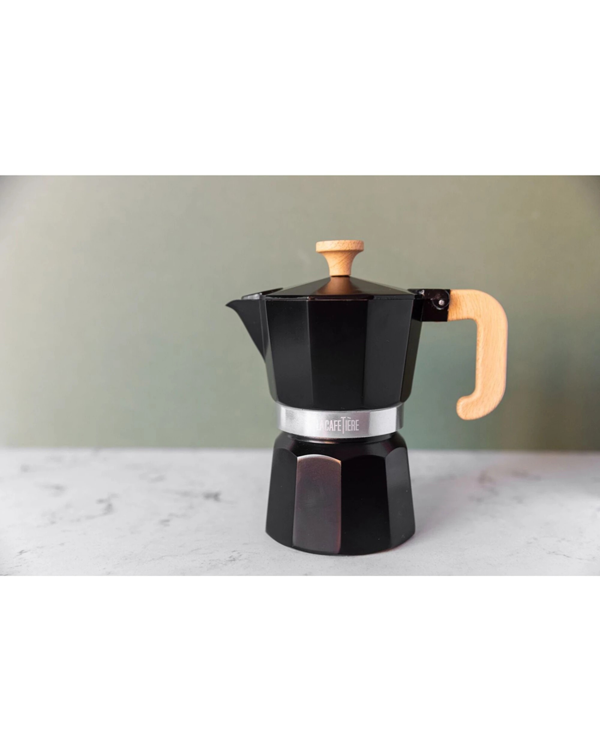 4 La Cafetiere Venice 6-Cup 290ml Espresso Maker Aluminum Coffee Pot - Black, 4 of 7