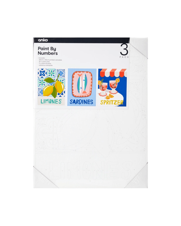 3 Pack Paint by Numbers - Mediterranean Vibes