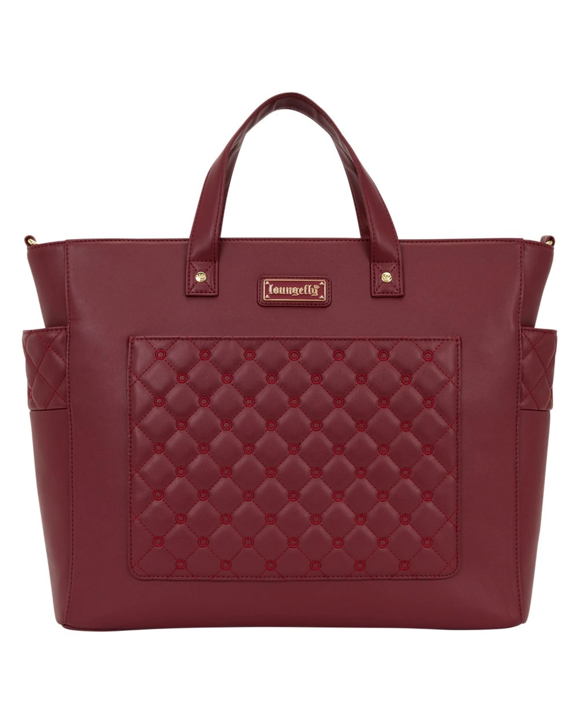 1 Loungefly Mo Red Convertible Backpack and Tote Crossbody Pin Trader Bag, 1 of 5