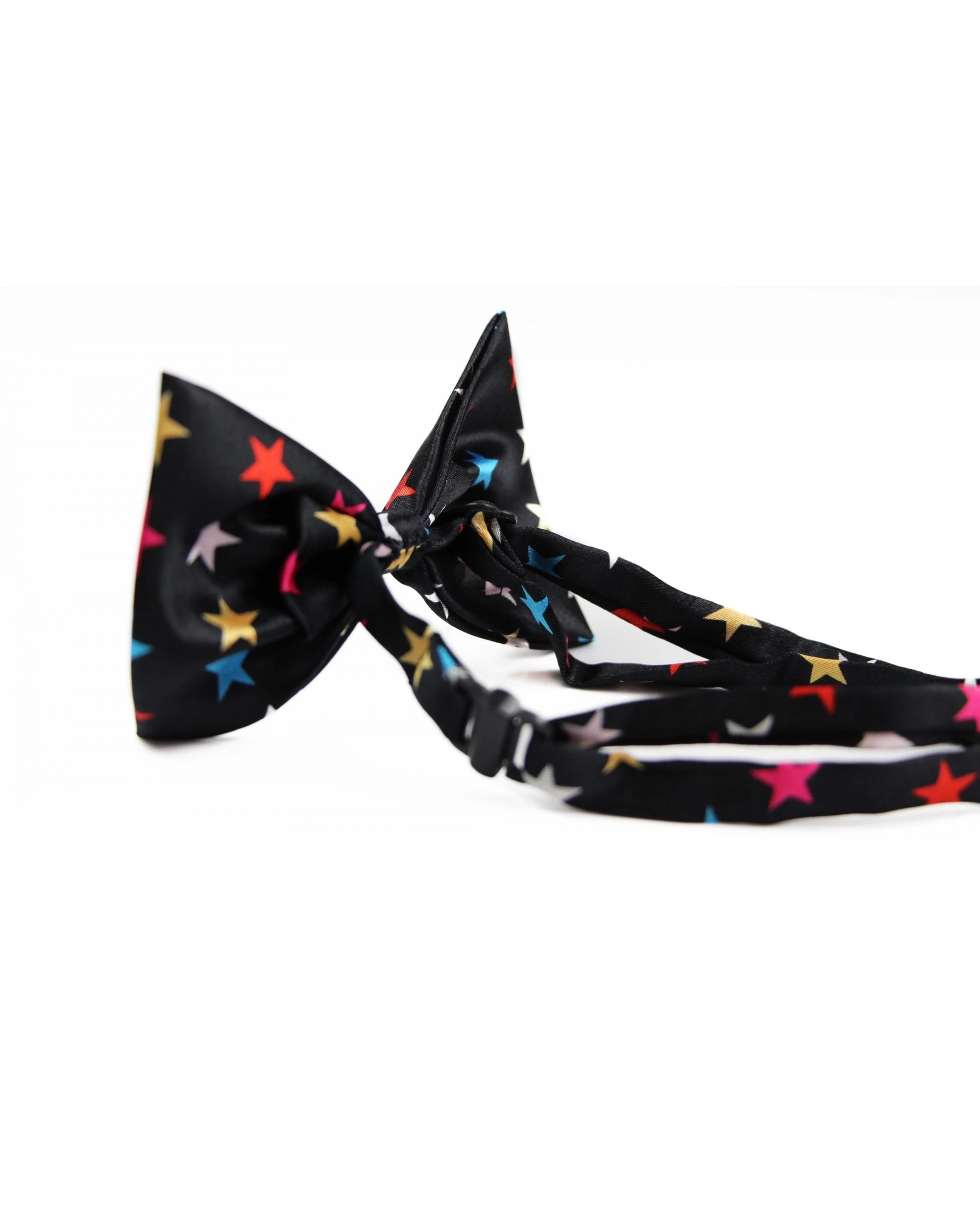2 Zasel Boys Black With Multicoloured Stars Patterned Bow Tie - Multi, 2 of 4
