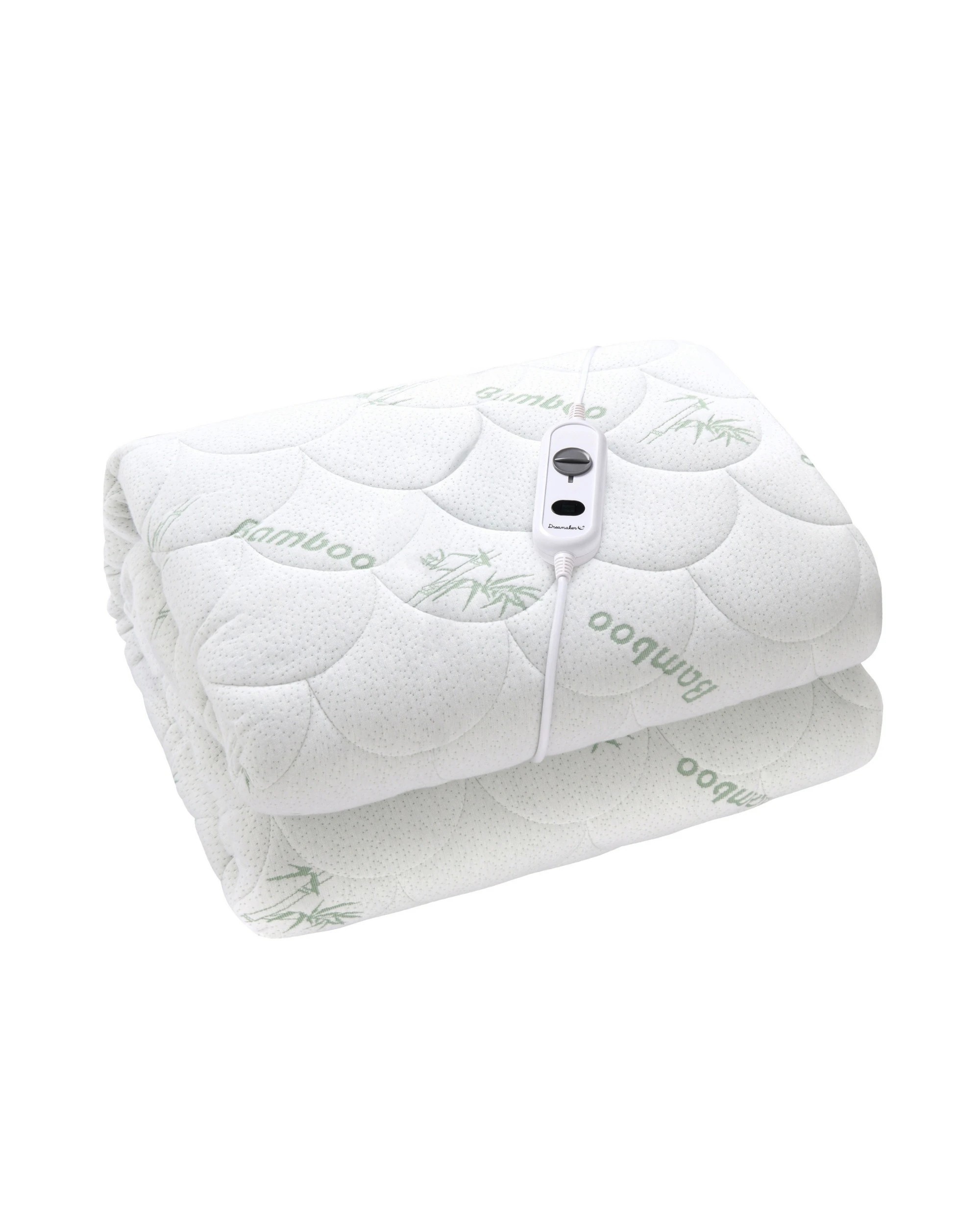 2 Dreamaker Bamboo Quilted Electric Blanket - Super King Bed - White, 2 of 9