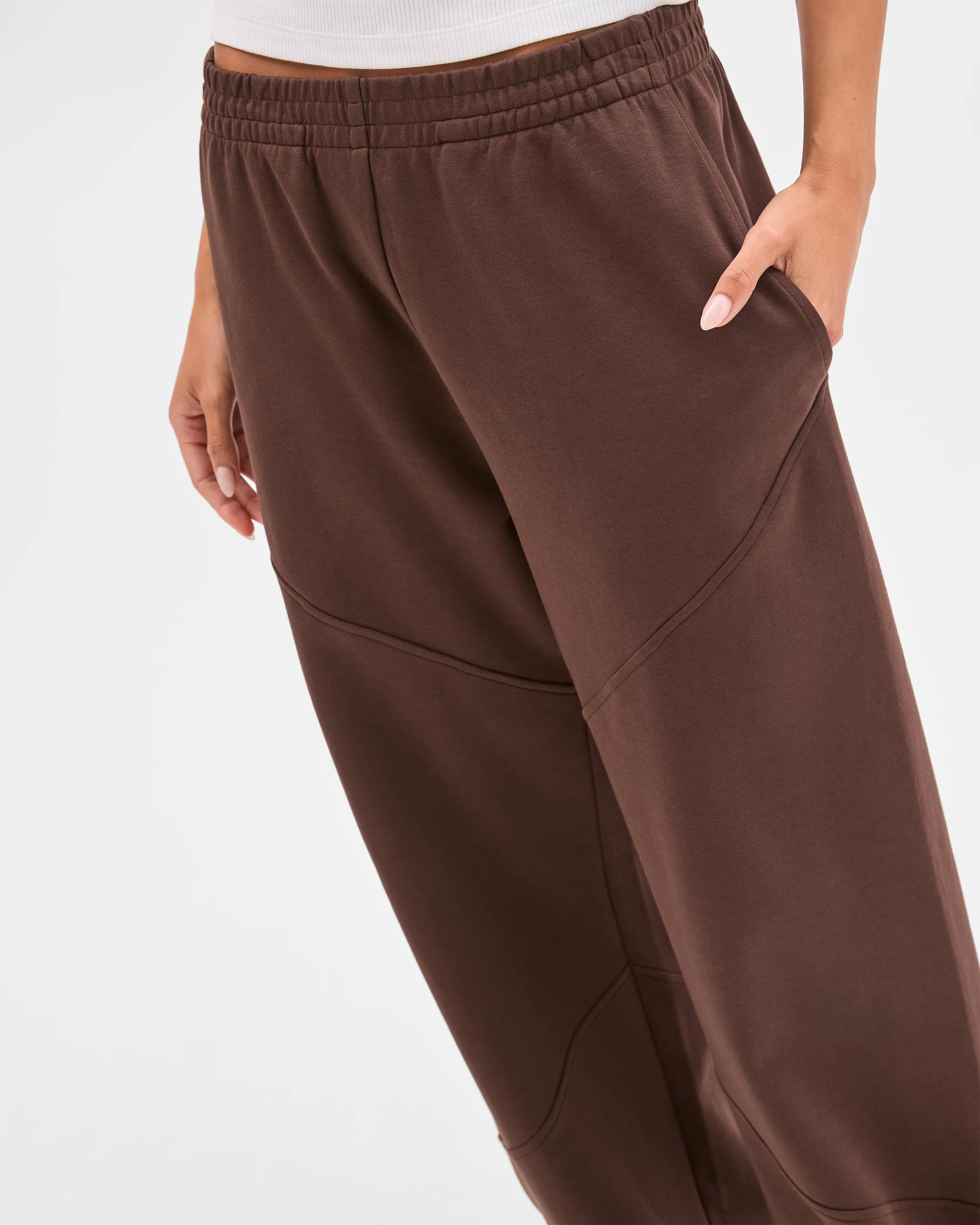 5 Lily Loves Australian Cotton Blend Angled Pocket Trackpants COFFEE BEAN, 5 of 6