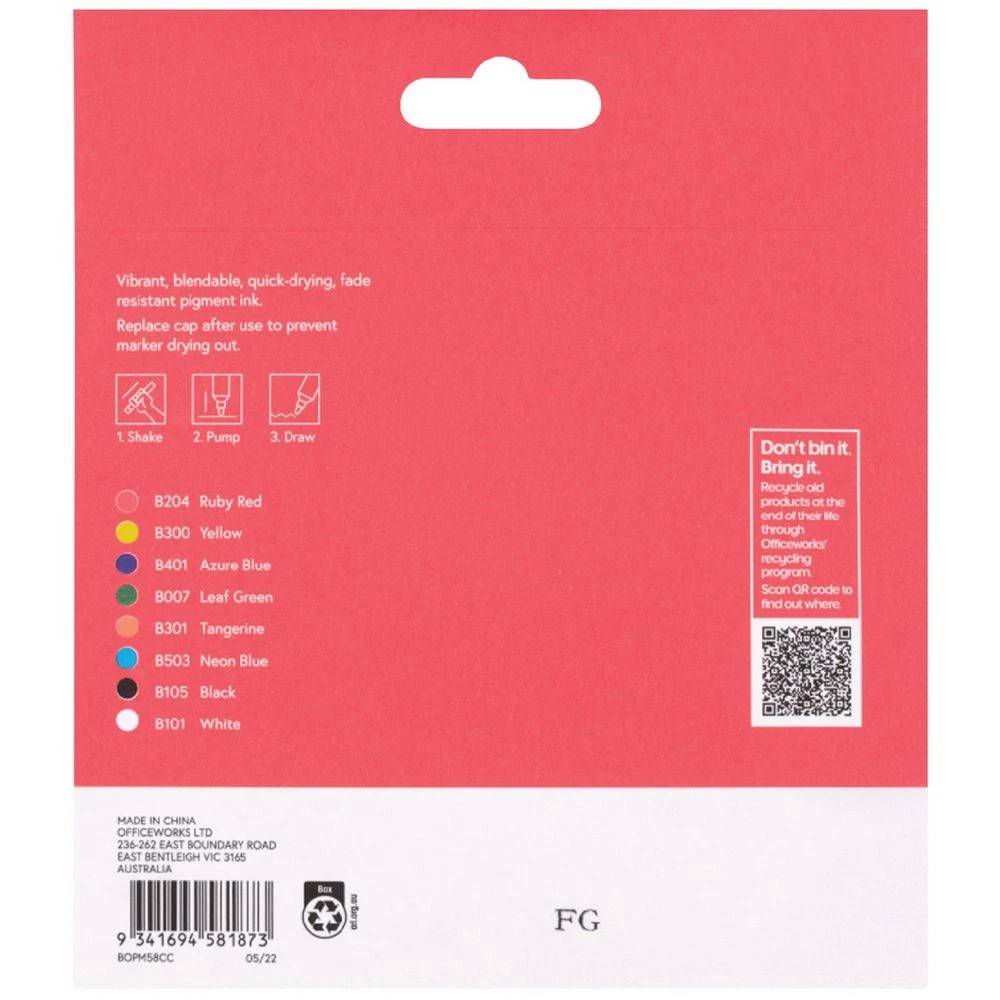 4 Born Acrylic Paint Marker 5mm Classics 8 Pack, 4 of 4