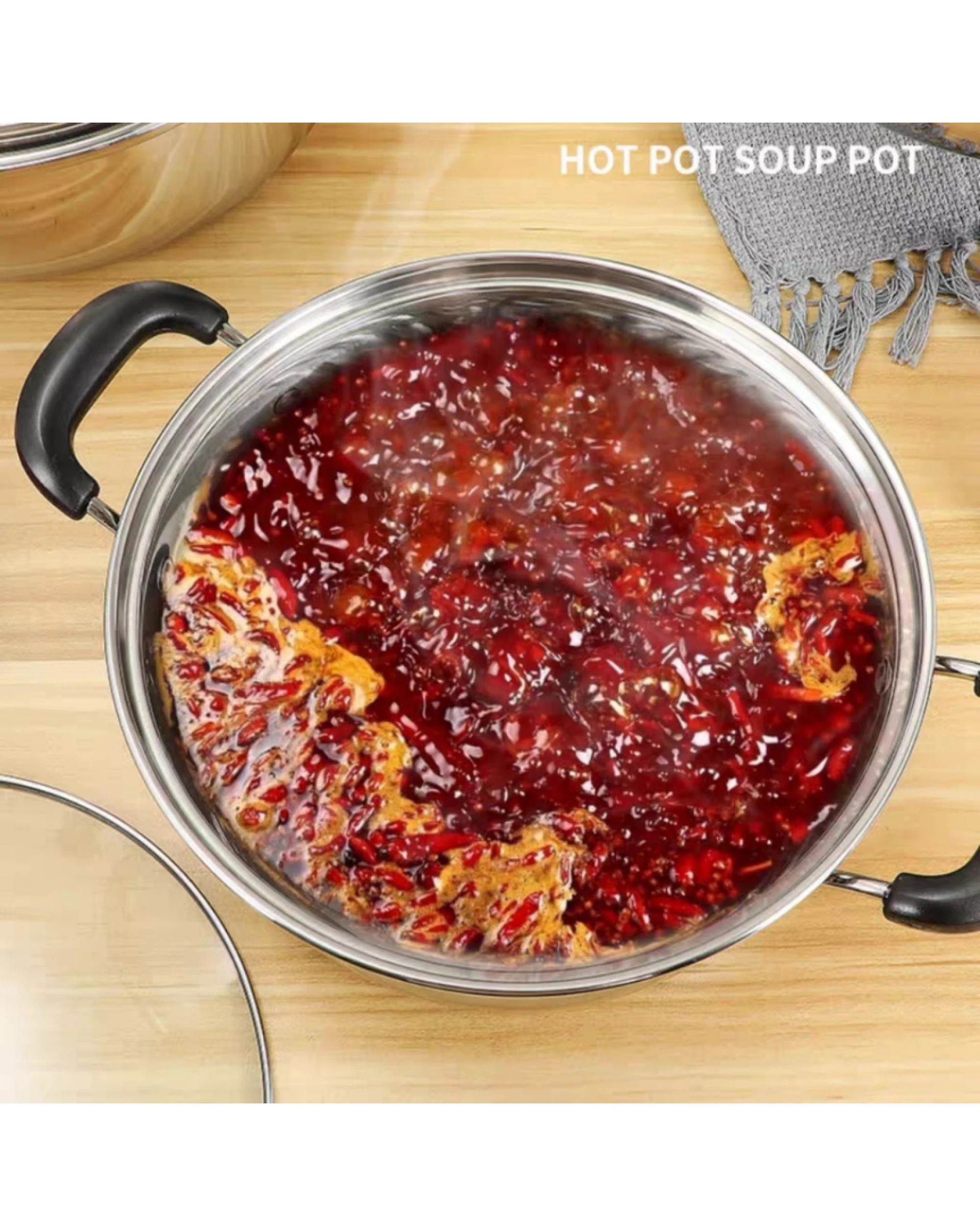 5 BR Home Stainless Steel Induction Hot Pot Pan, 5 of 6