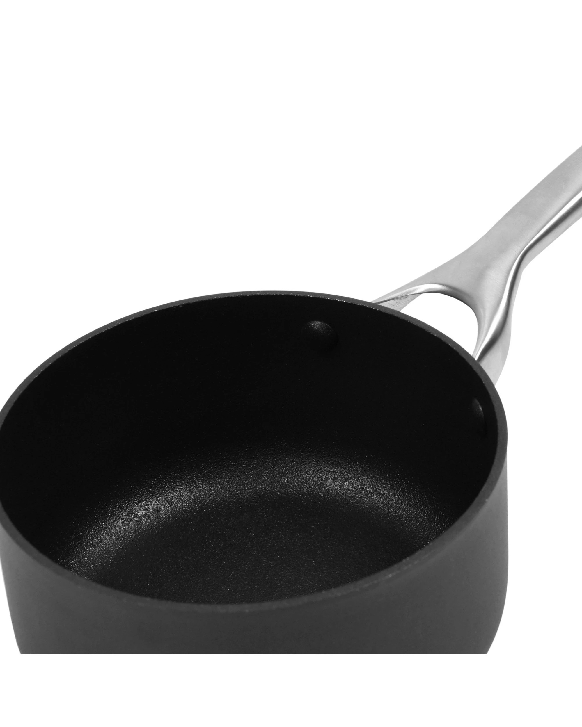 5 Gourmet Kitchen Meteore Non-Stick Saucepan with Flat Lid 16cm - Black and Silver, 5 of 7