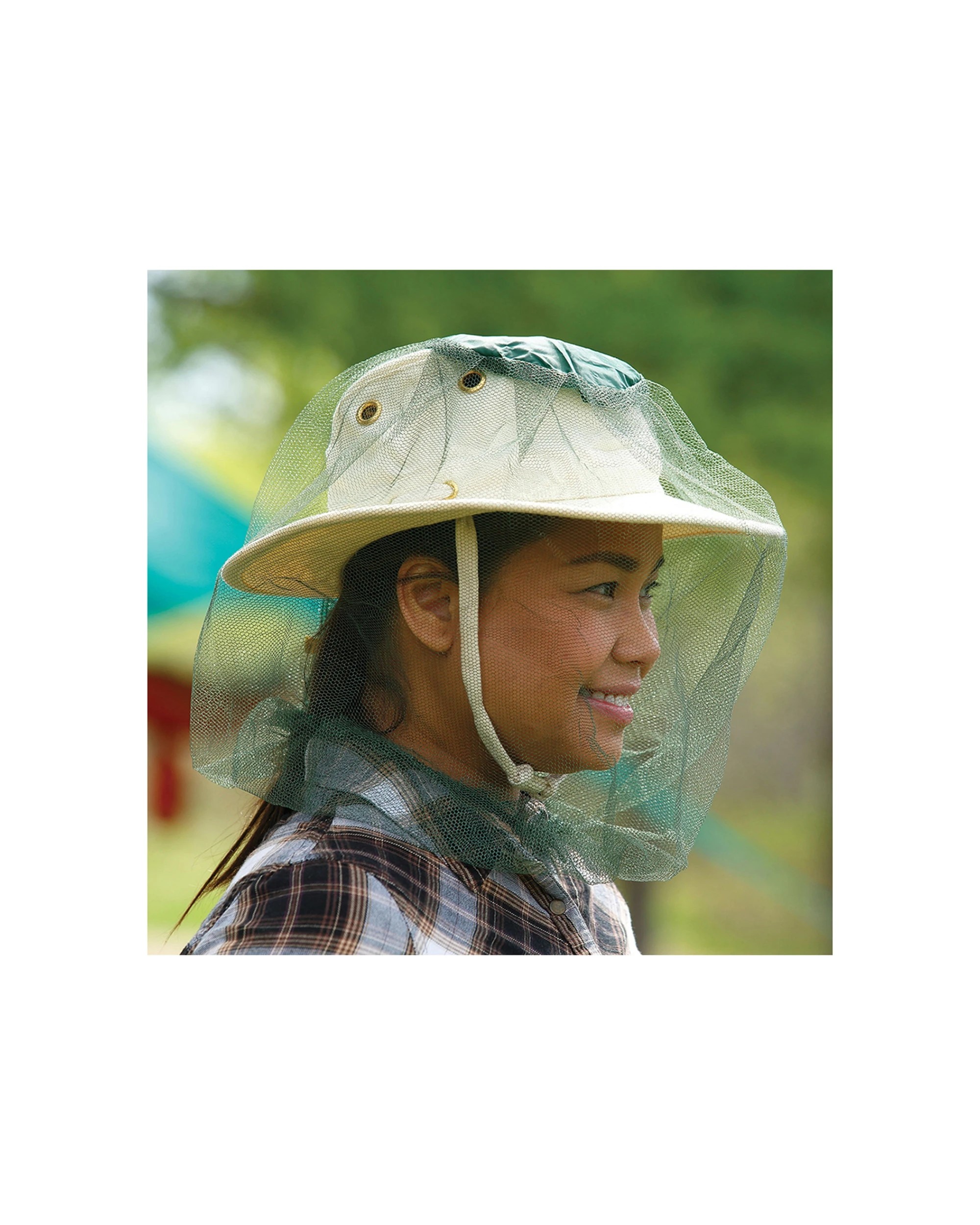 3 Coghlans Mosquito Head Net Polyester Mesh Elasticised Neck For Headgear - Plain, 3 of 3